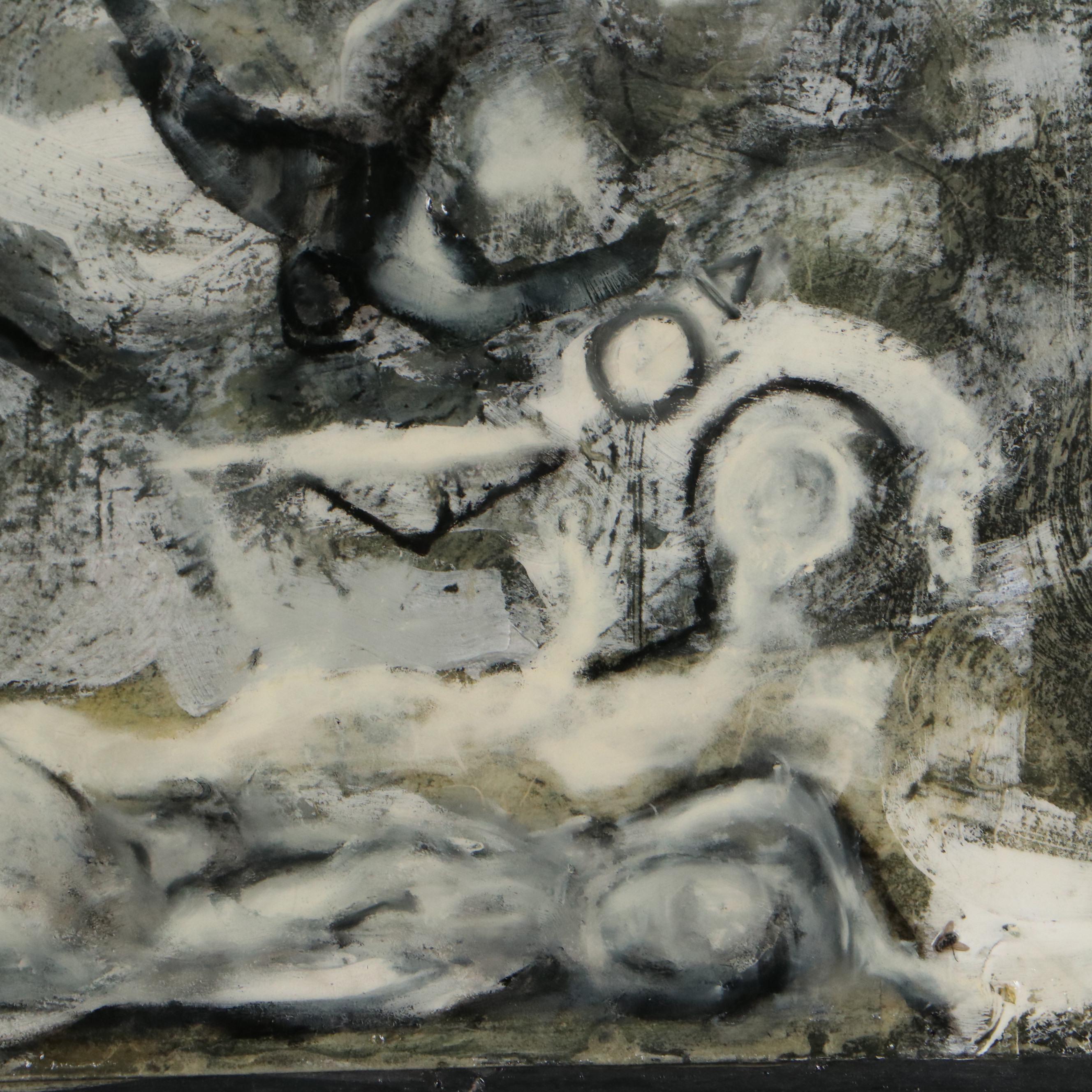 James Wagner Mixed Media Painting "Myth of Sisyphus," 2019