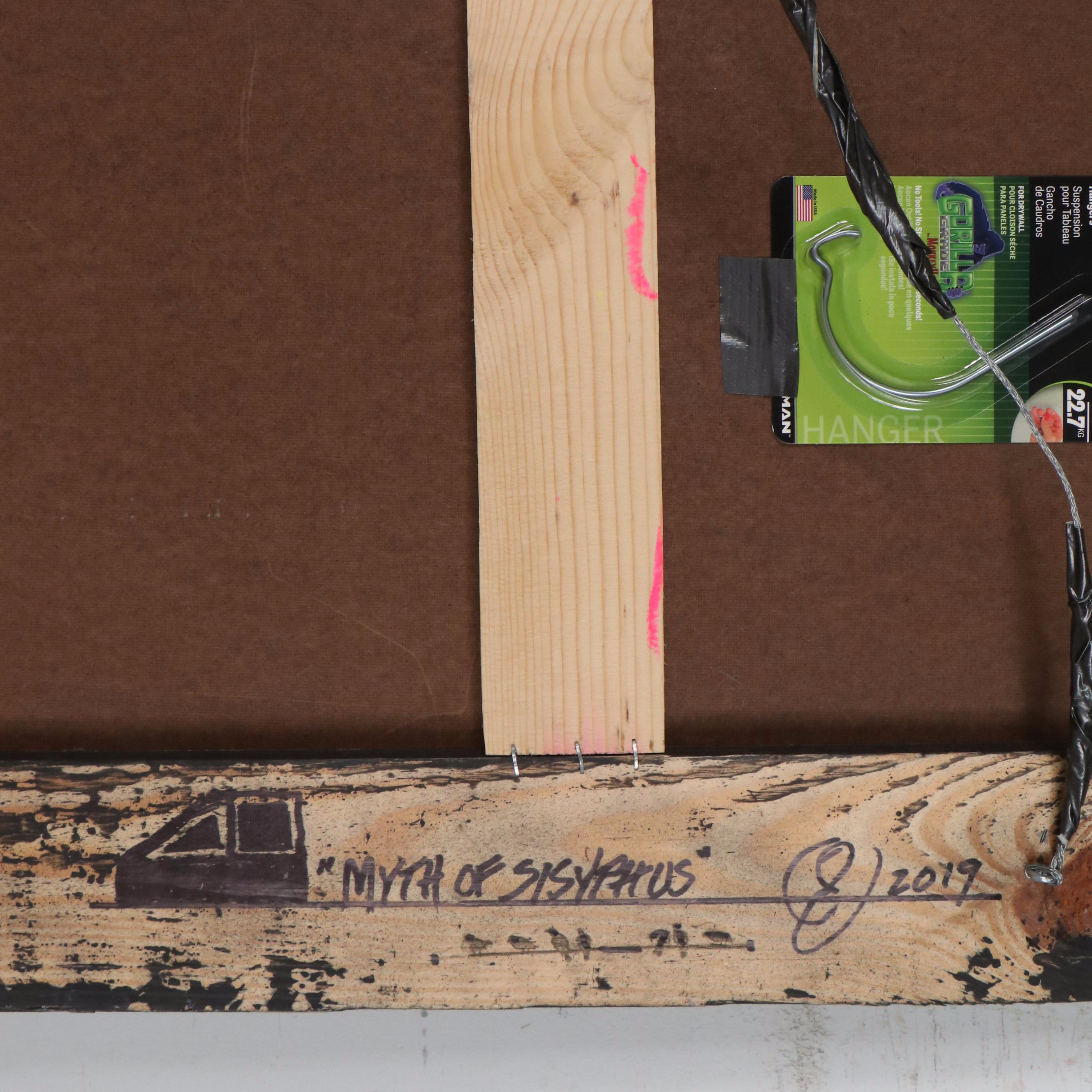 James Wagner Mixed Media Painting "Myth of Sisyphus," 2019