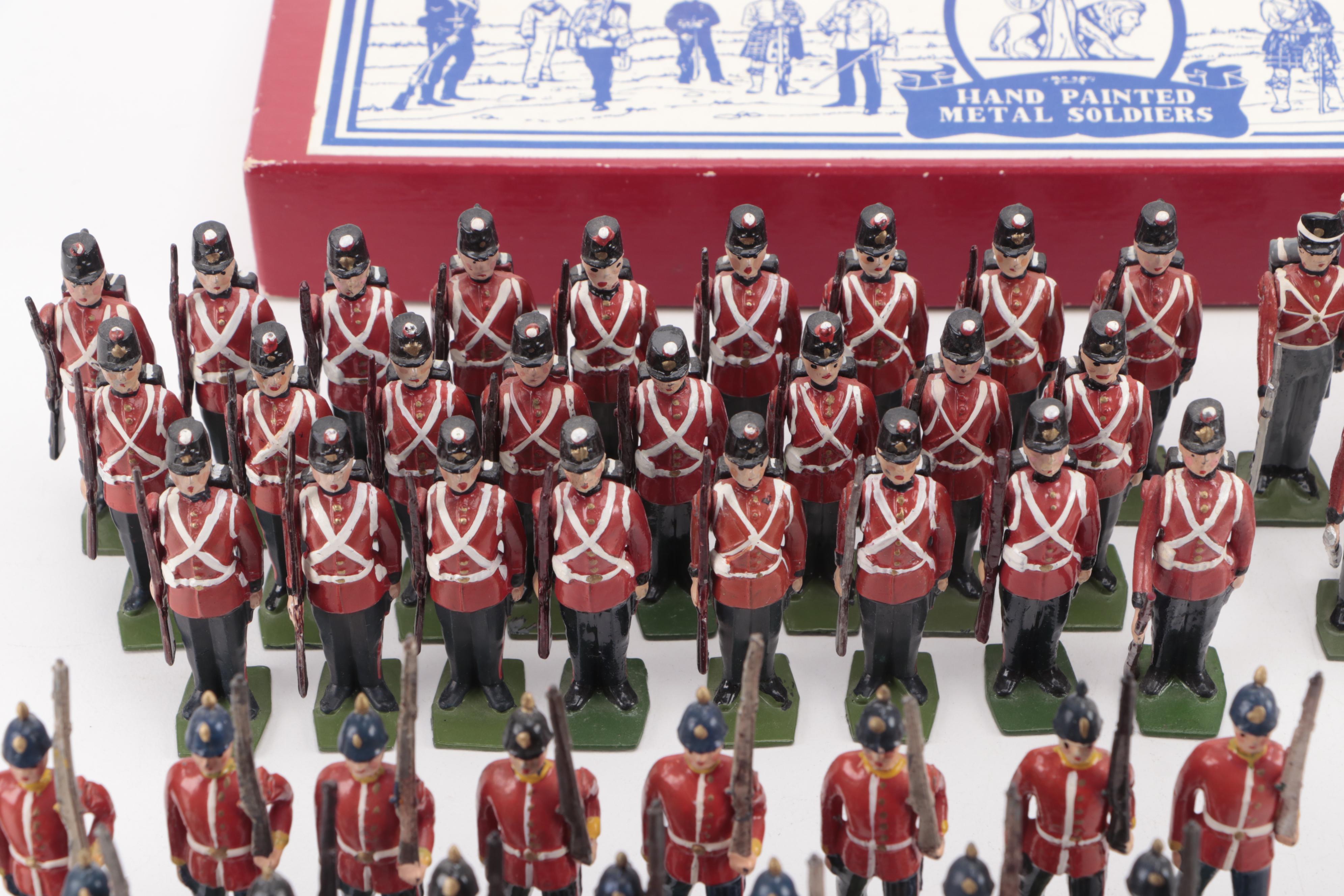 Britains Britannia Ltd. Hand-Painted Cast Metal British Infantry Soldiers