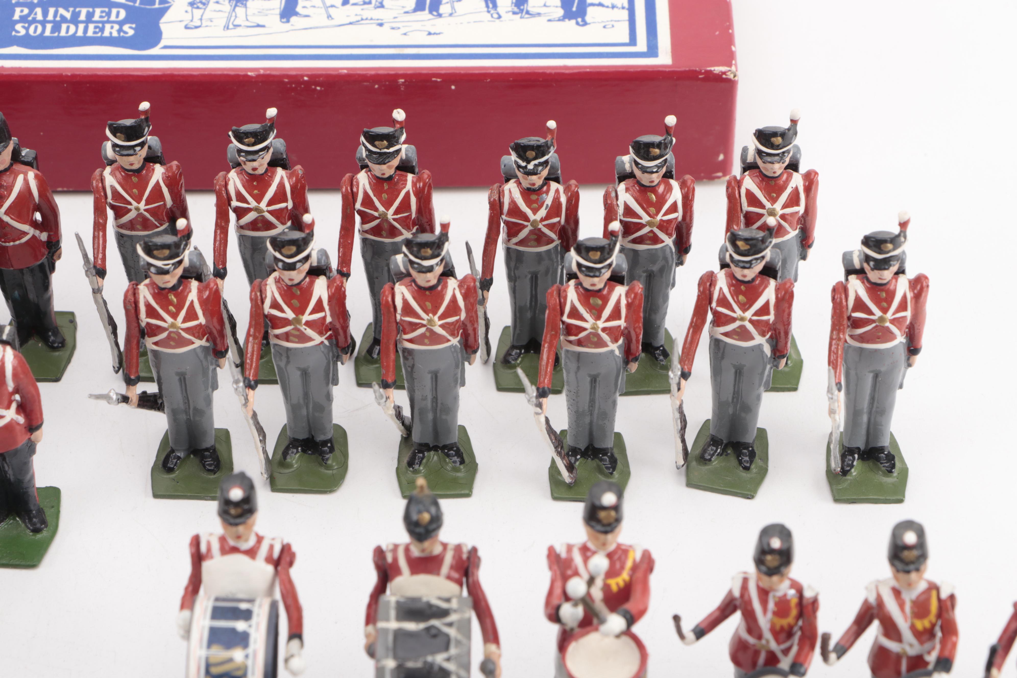 Britains Britannia Ltd. Hand-Painted Cast Metal British Infantry Soldiers