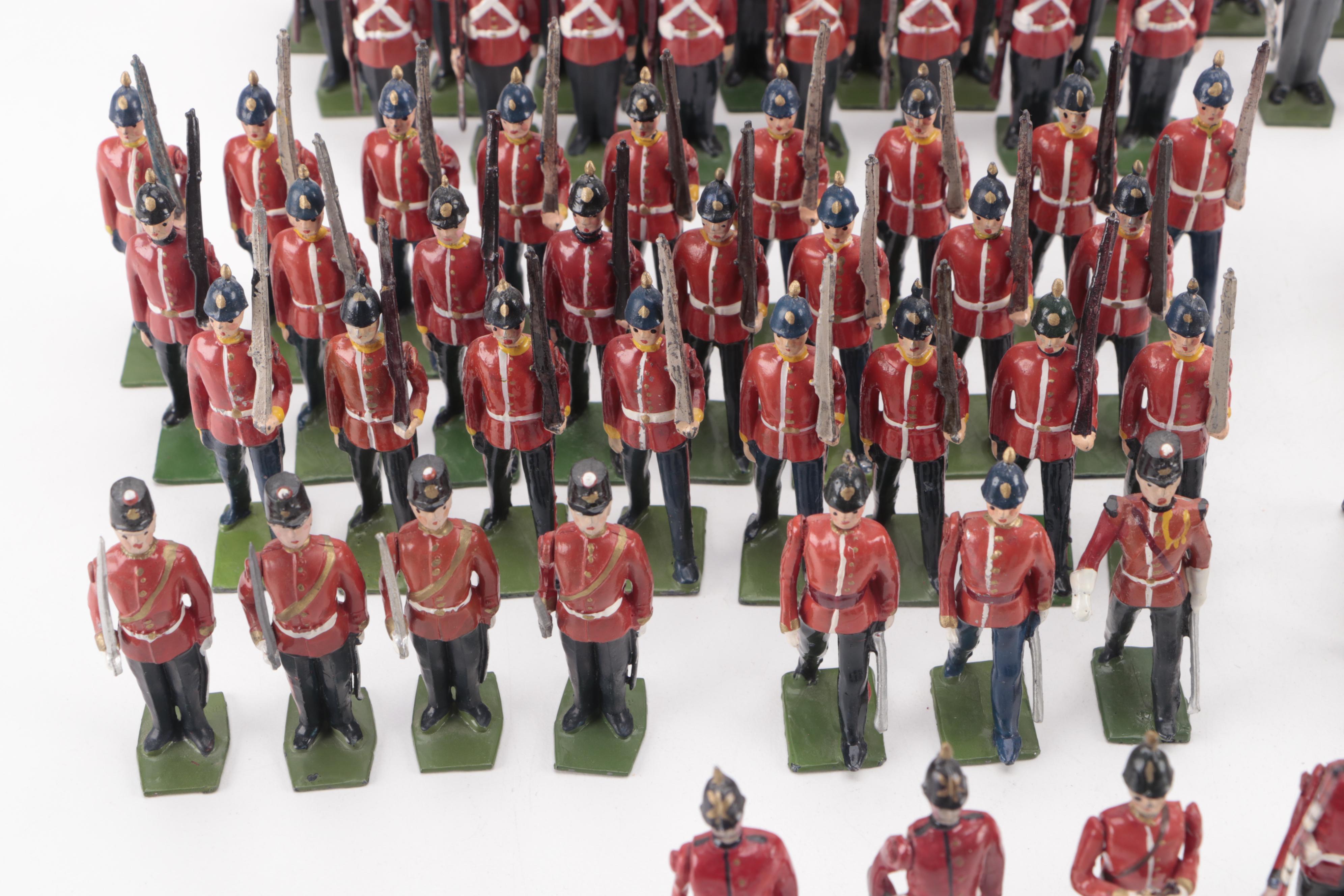 Britains Britannia Ltd. Hand-Painted Cast Metal British Infantry Soldiers