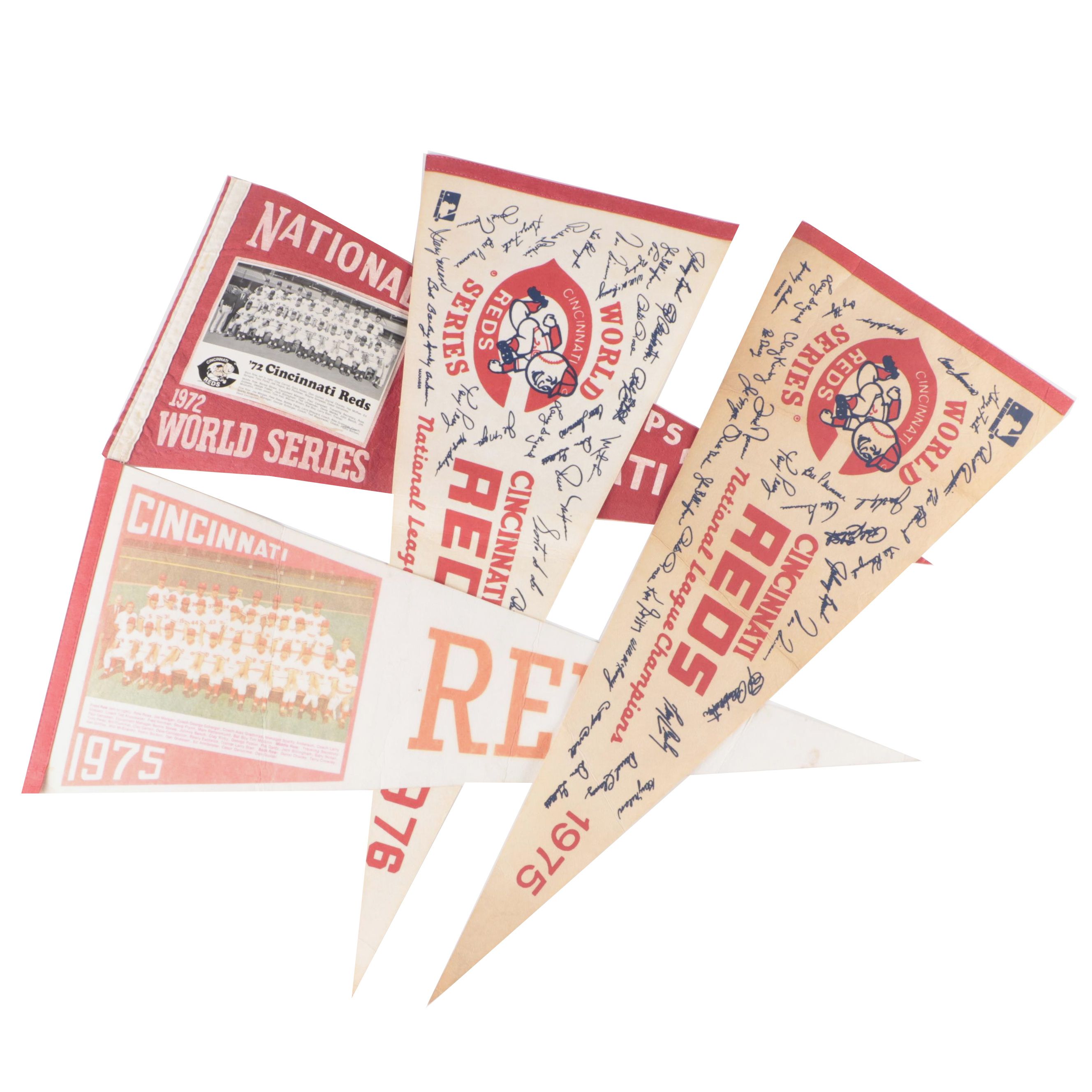 Vintage Cincinnati Reds Pennants, 1972–1976