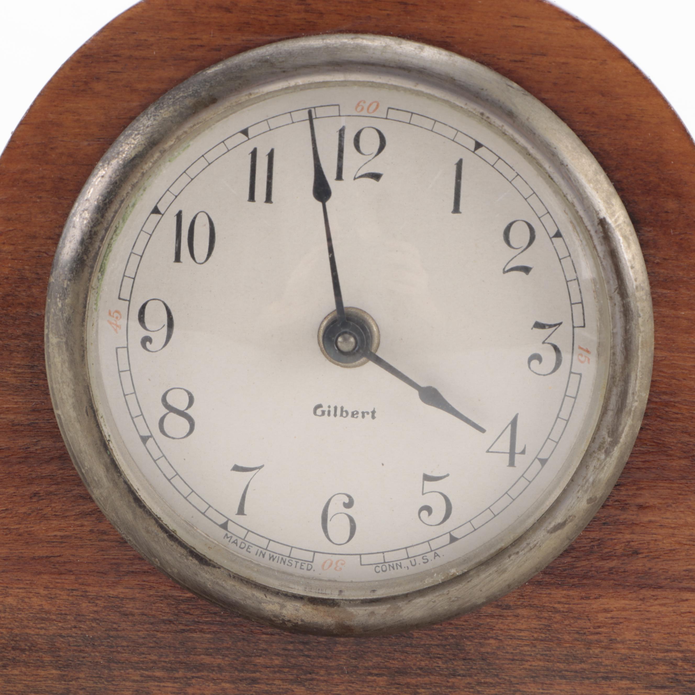Gilbert "Dandy" Collection Wooden Mantel Clock, Antique