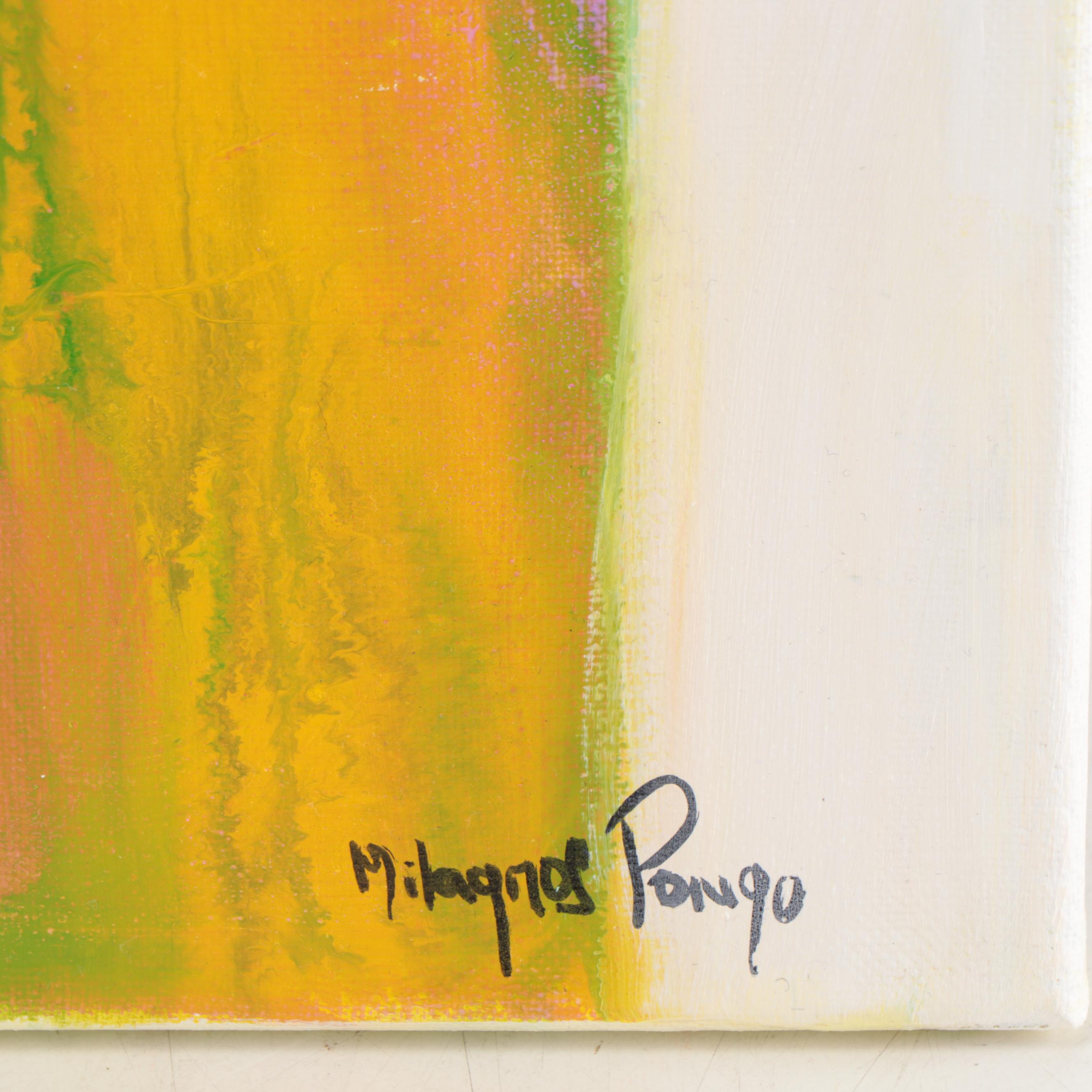 Milagros Pongo Mixed Media Painting "Escada," 2022