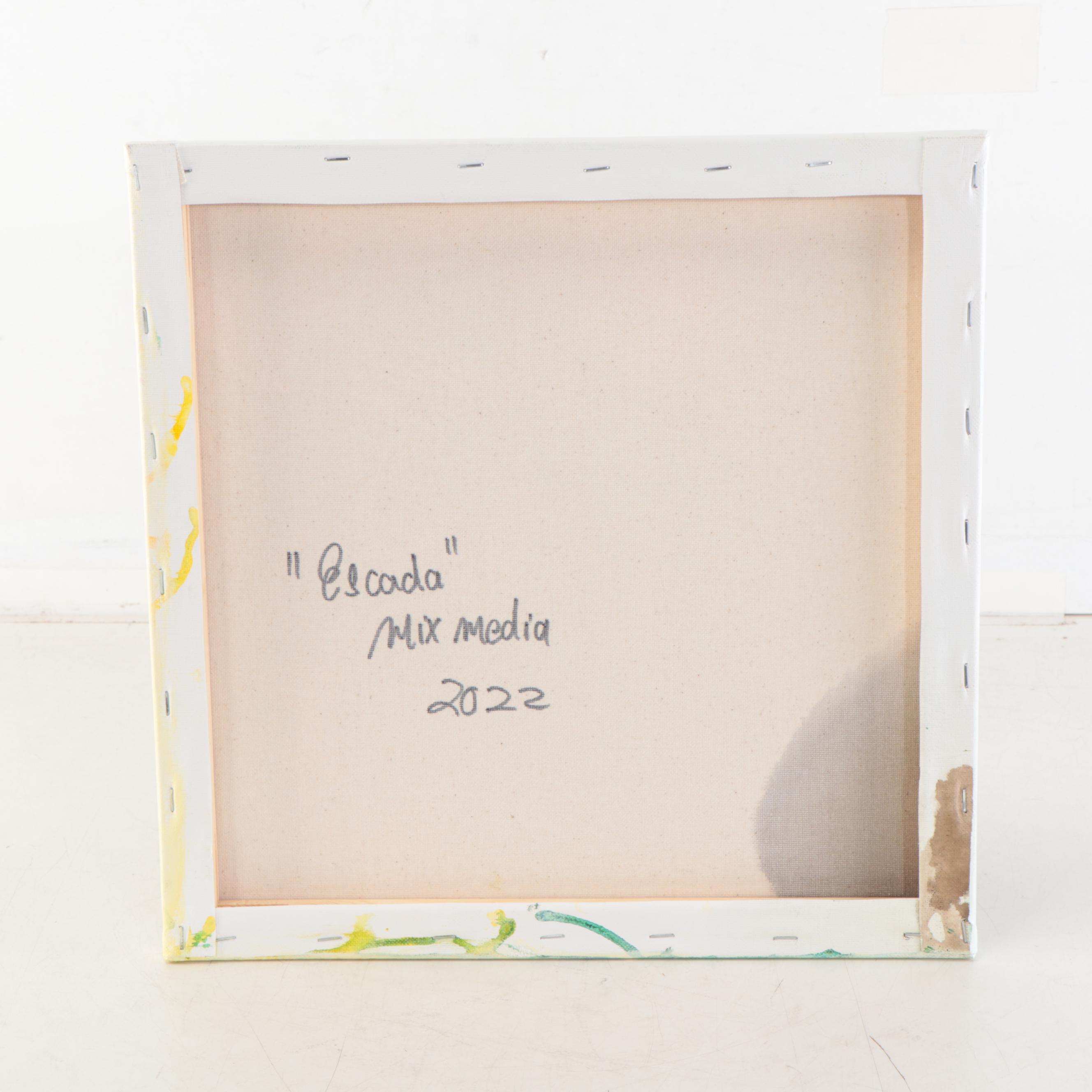 Milagros Pongo Mixed Media Painting "Escada," 2022