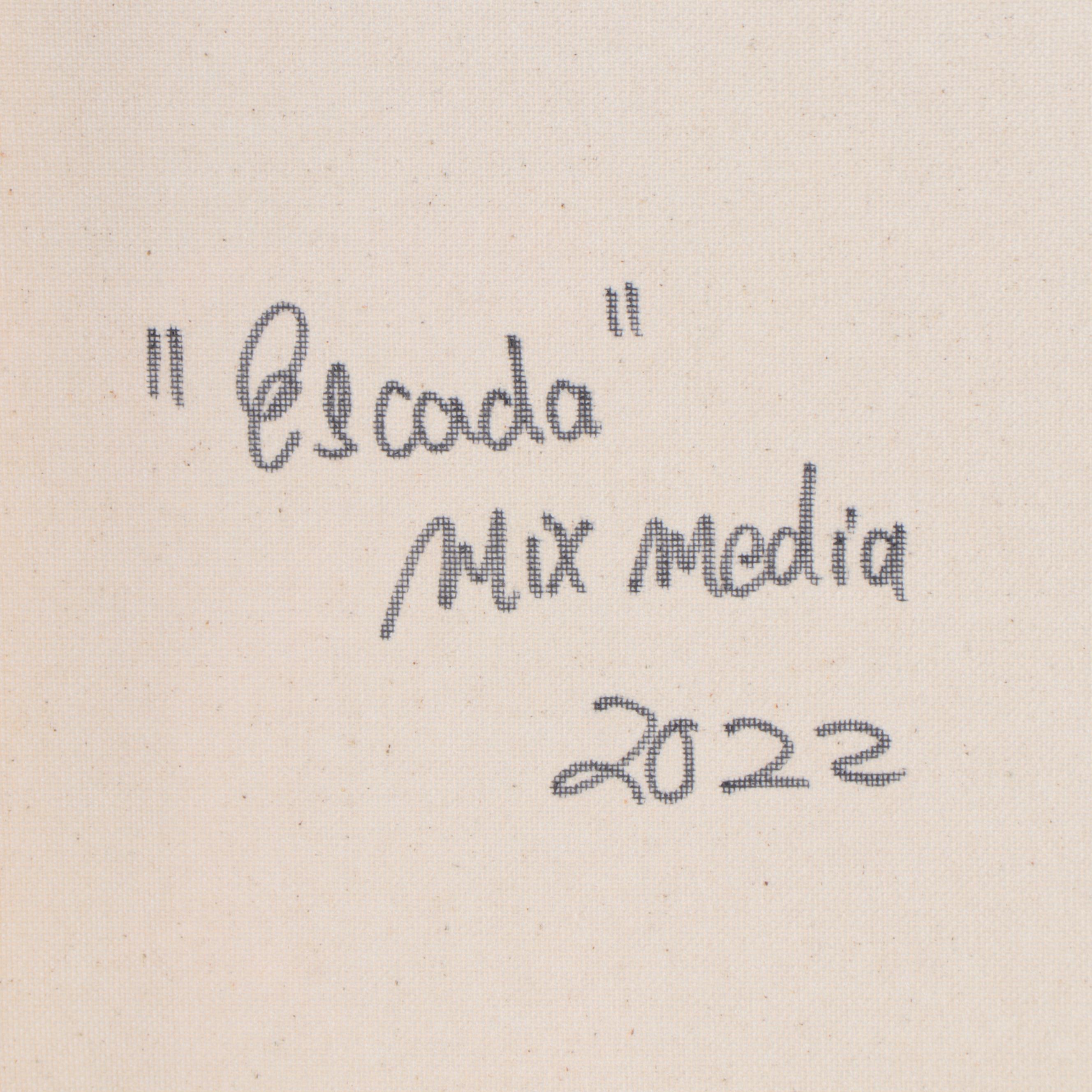 Milagros Pongo Mixed Media Painting "Escada," 2022