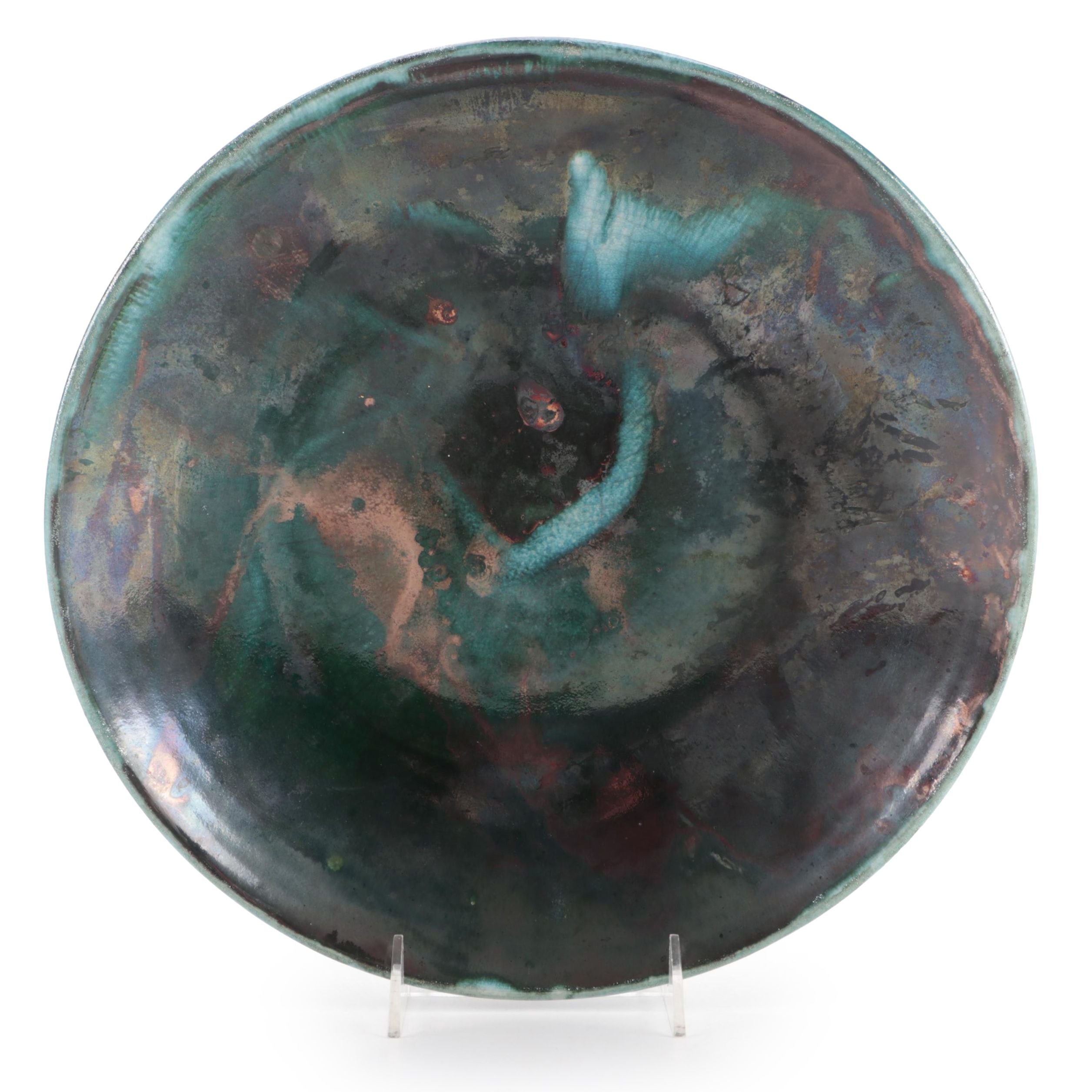 Tony Evans Glazed Raku Bowl