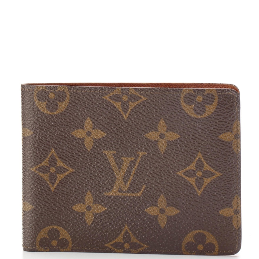 Louis Vuitton Multiple Bill Holder Bifold Wallet in Monogram Canvas