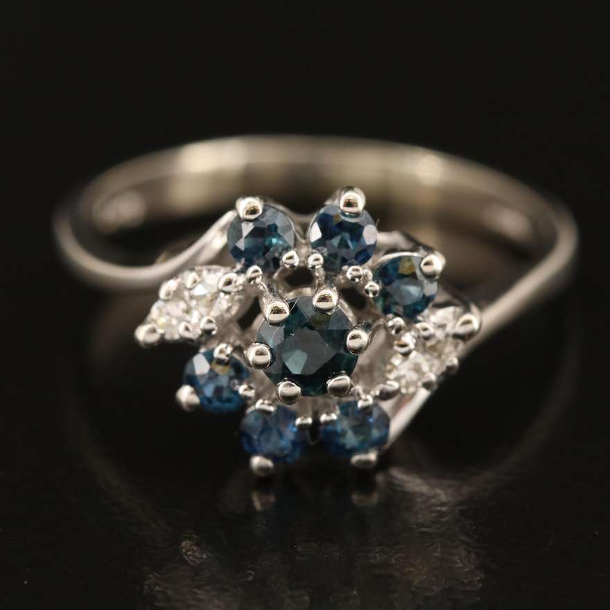 14K Sapphire and Diamond Ring