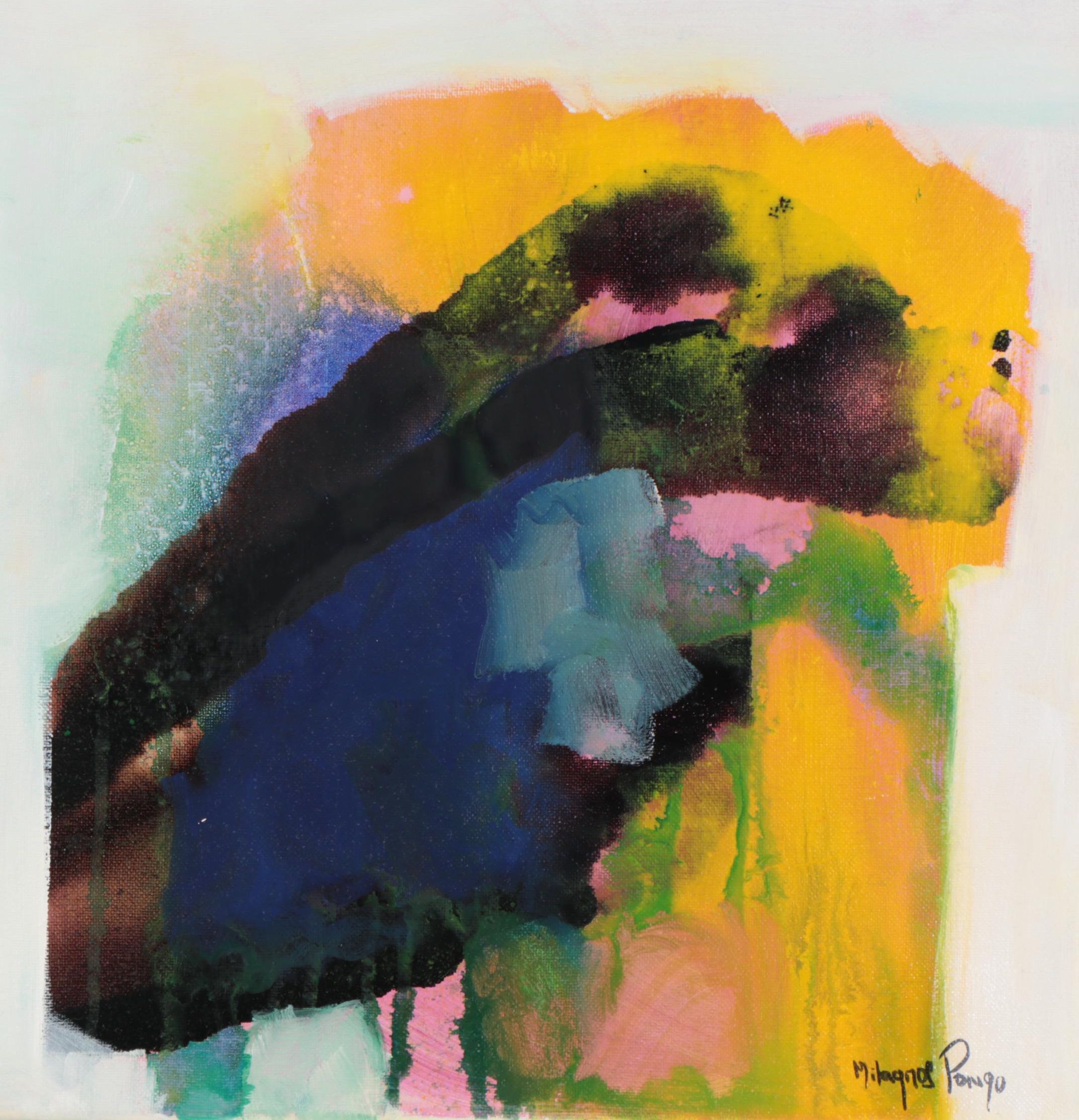 Milagros Pongo Mixed Media Painting "Escada," 2022