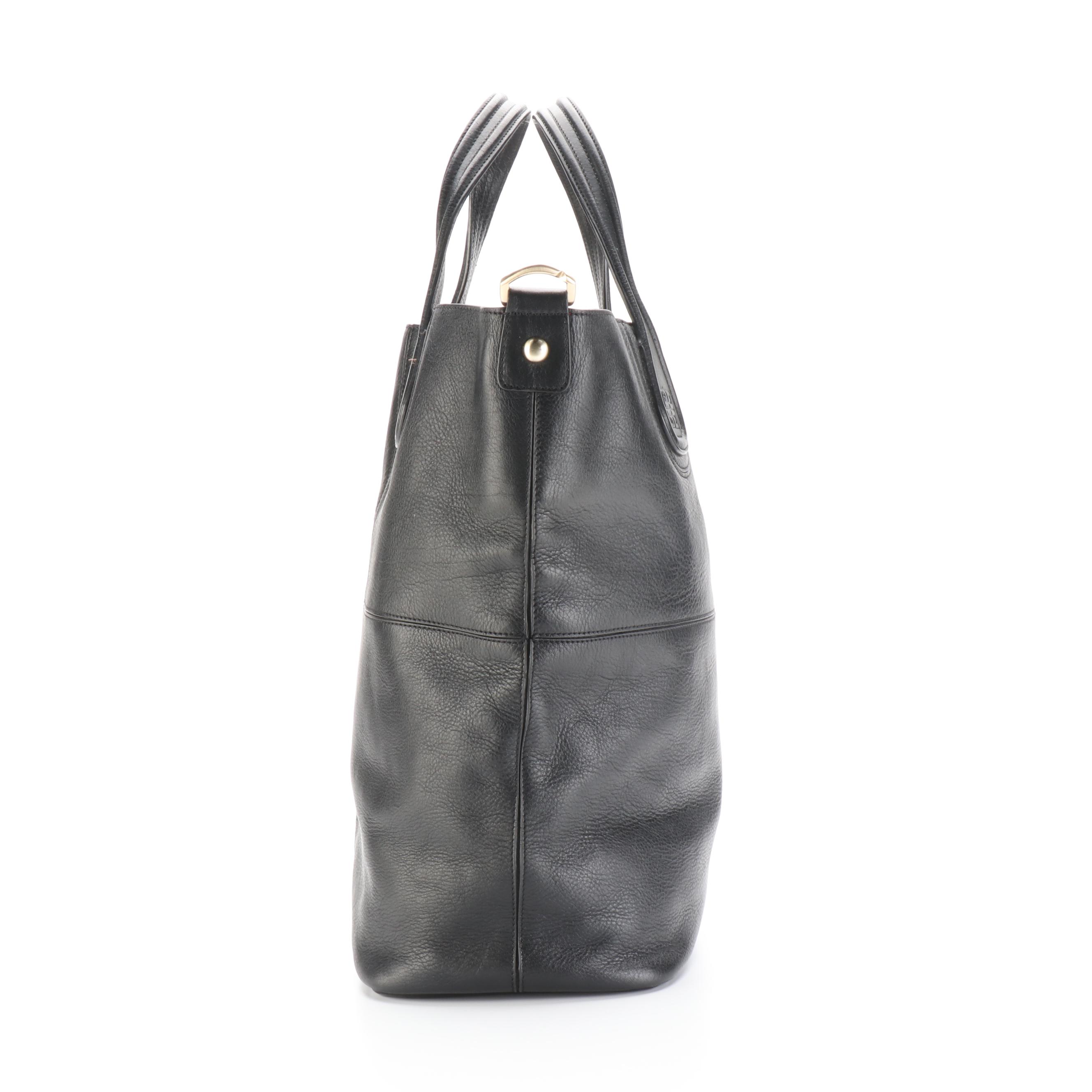 Givenchy Large Nightingale Shopper Tote in Black Calfskin Leather