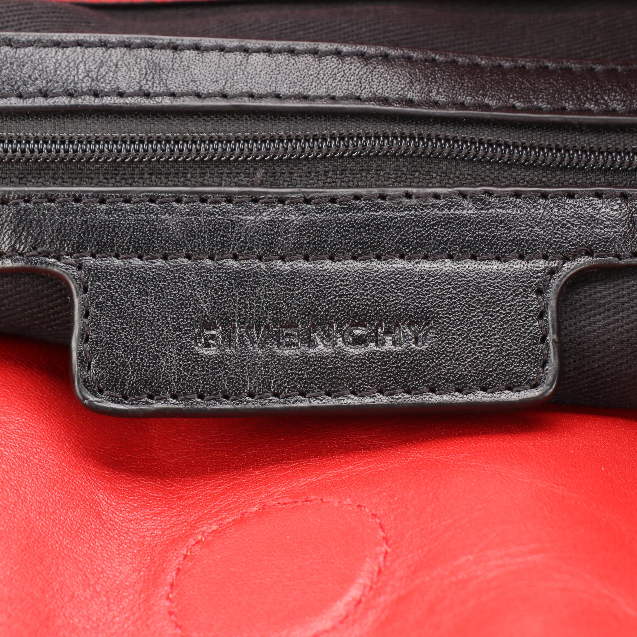 Givenchy Large Nightingale Shopper Tote in Black Calfskin Leather