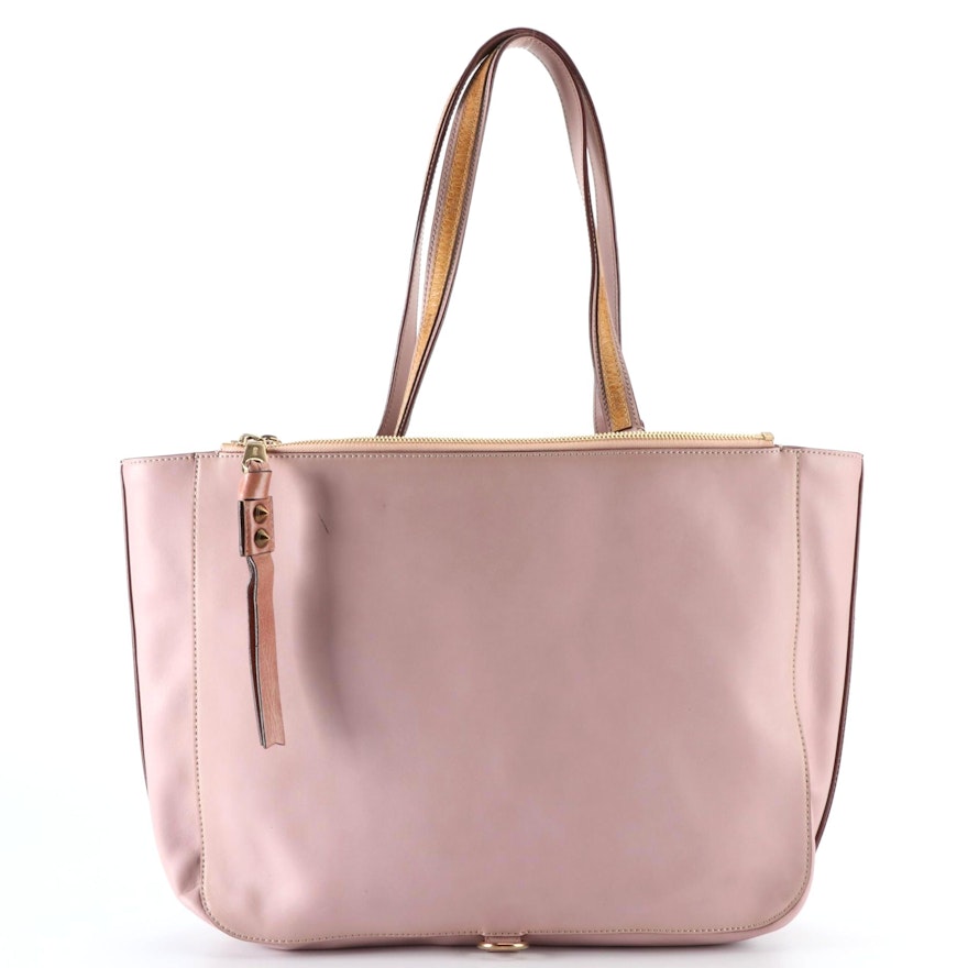 Chloé Sam Tote Bag in Umber Smooth Leather with Logo Zip Pouch