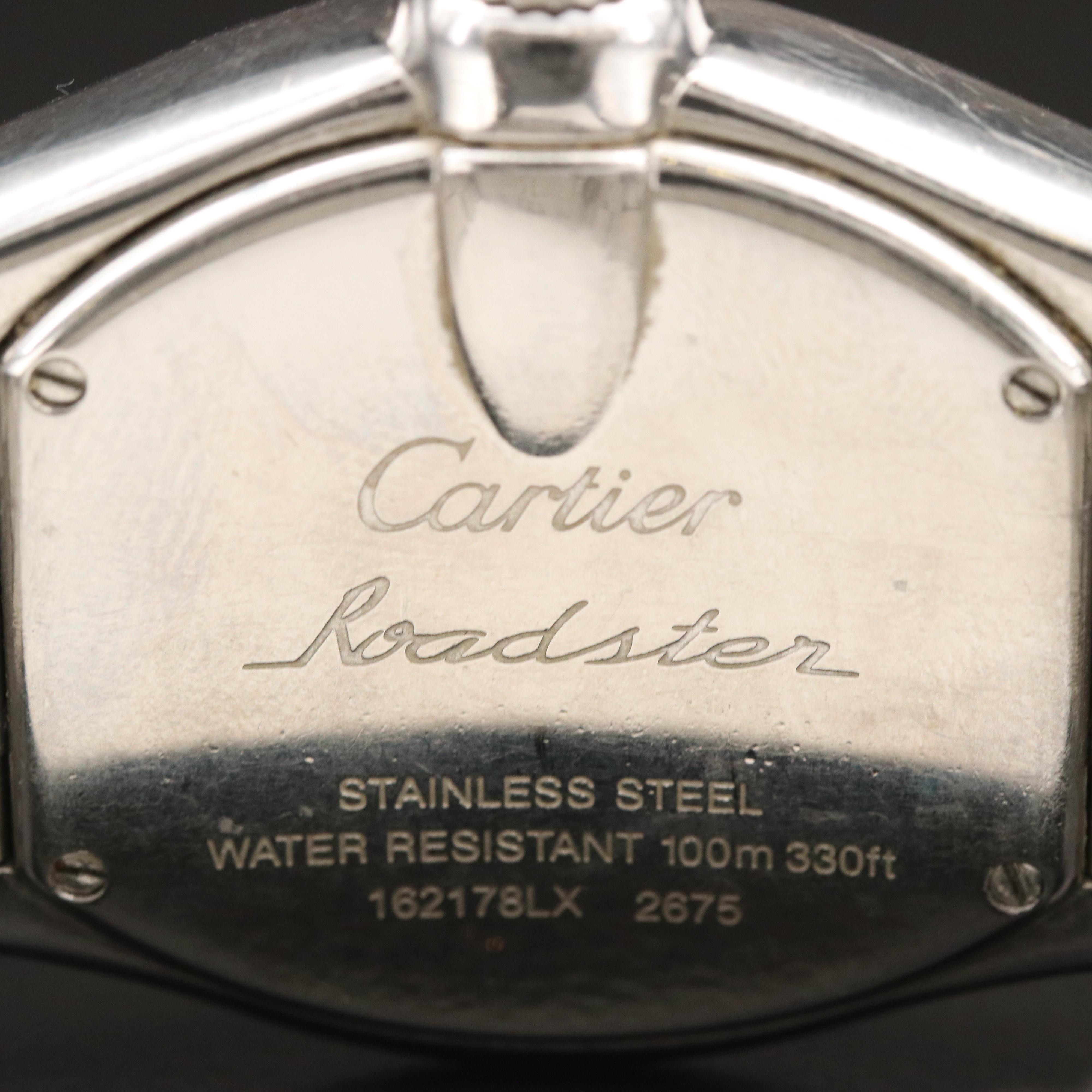 Cartier Roadster Silver Dial Stainless Steel Quartz Watch