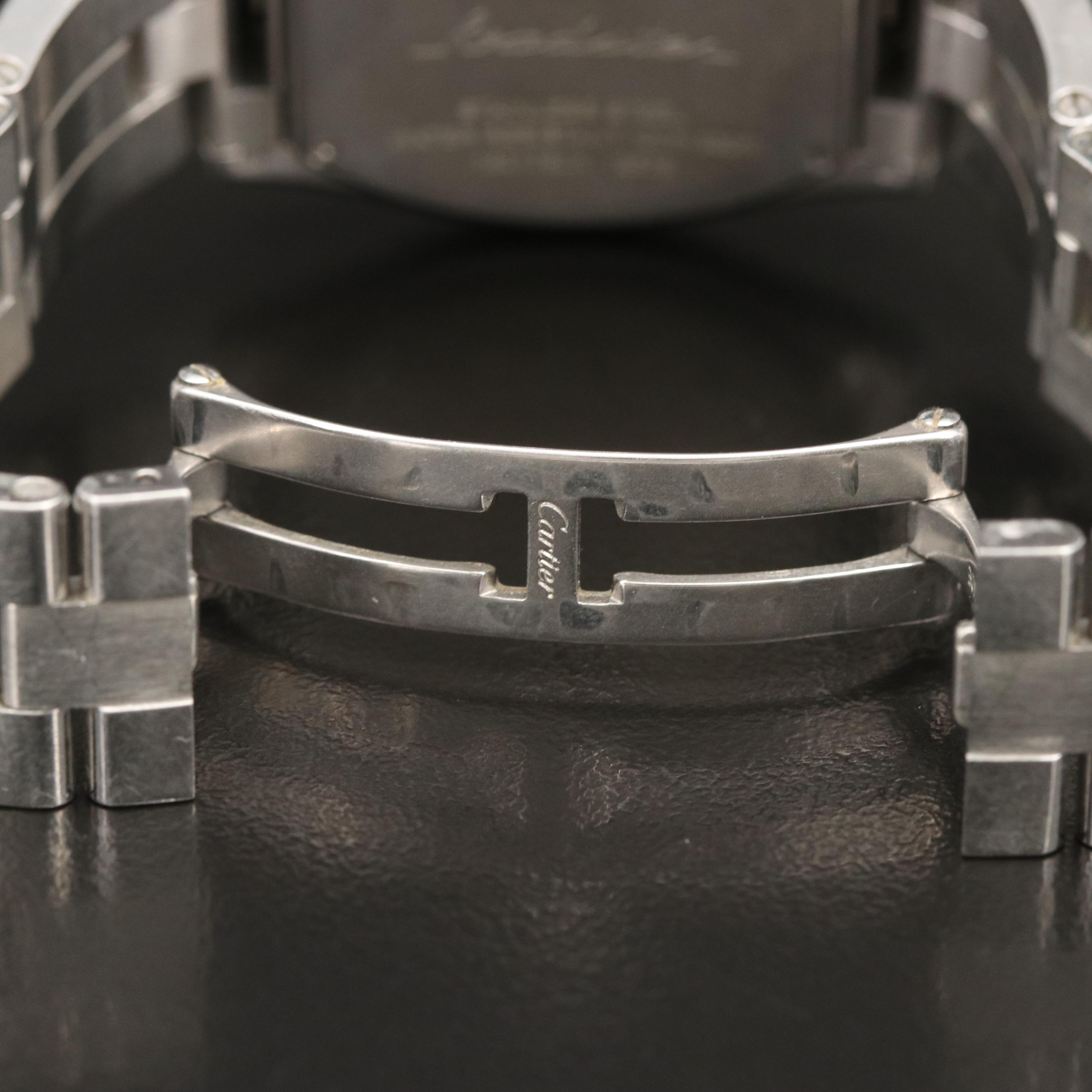 Cartier Roadster Silver Dial Stainless Steel Quartz Watch