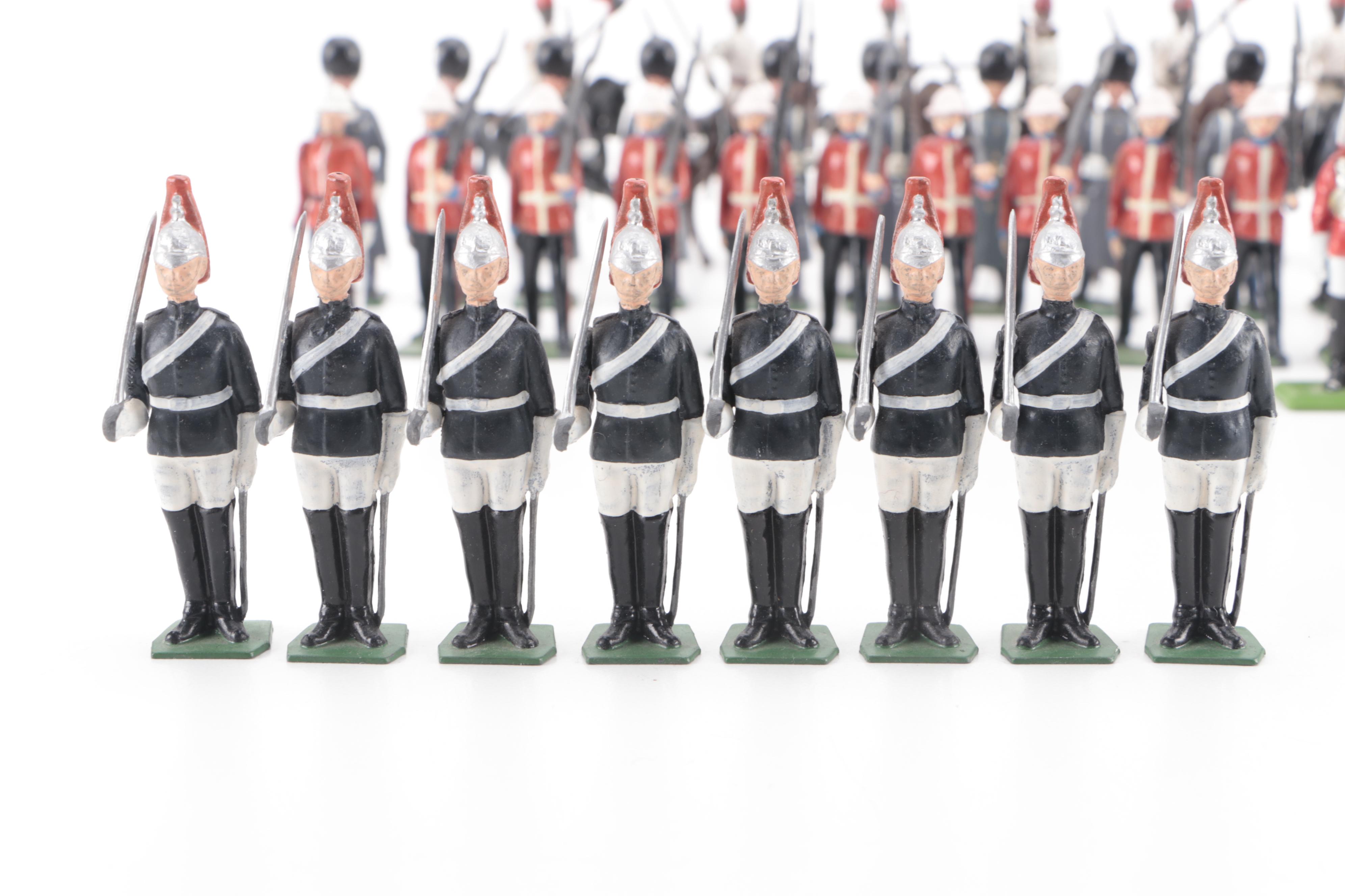 Britains Ltd Hand-Painted Cast Metal Sudanese Lancers with Royal Soldiers