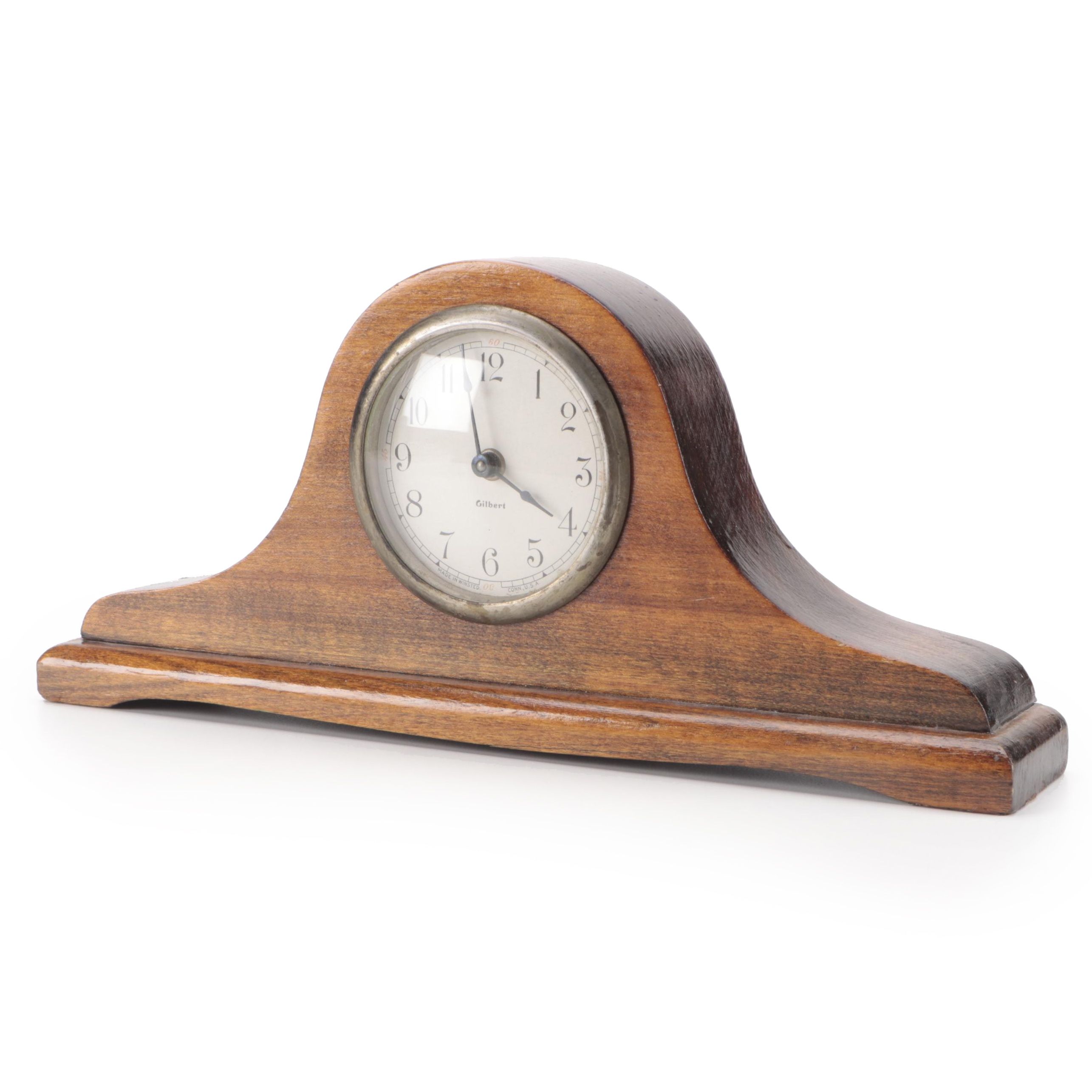 Gilbert "Dandy" Collection Wooden Mantel Clock, Antique
