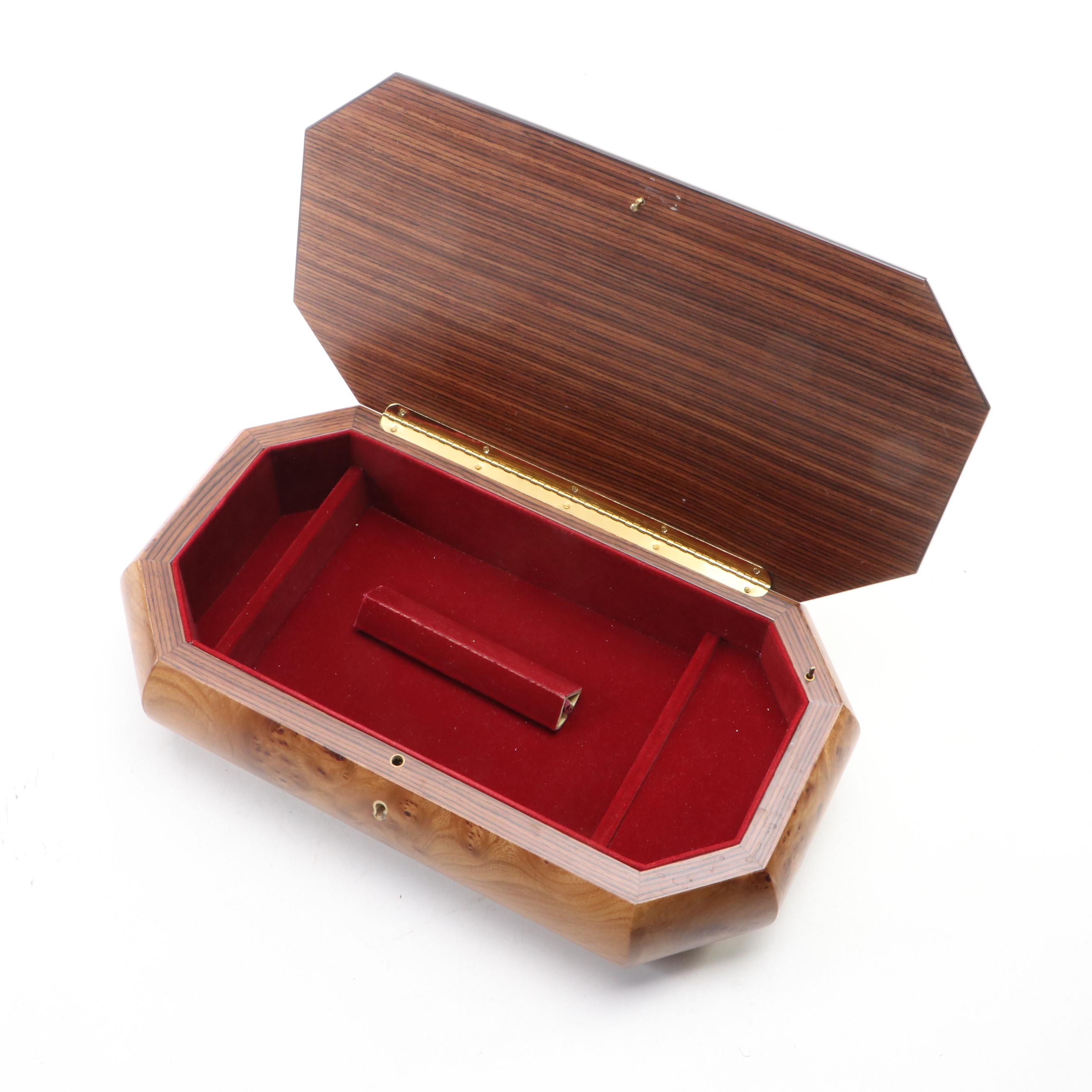 Italian Marquetry "Edelweiss" Music Box