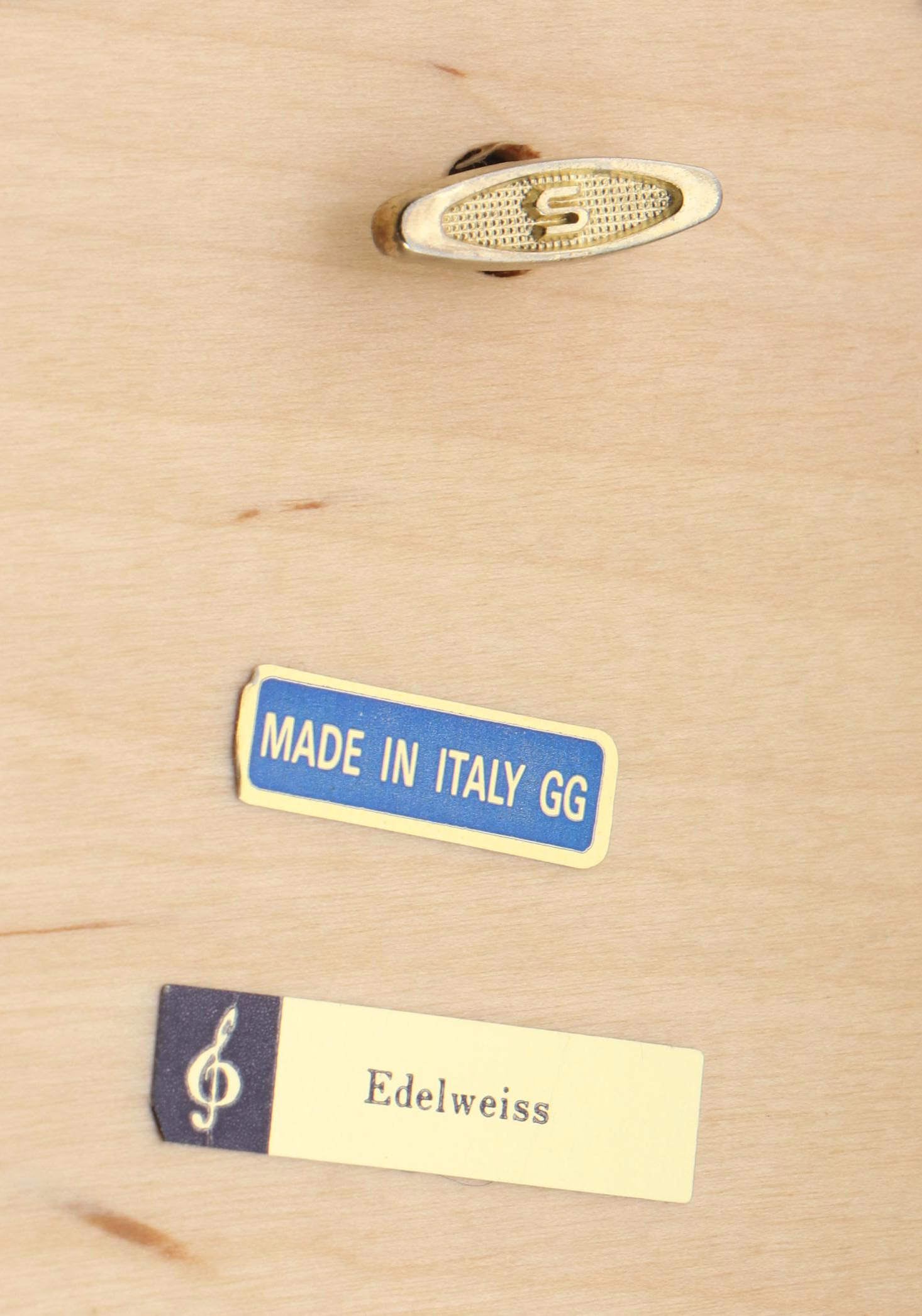 Italian Marquetry "Edelweiss" Music Box