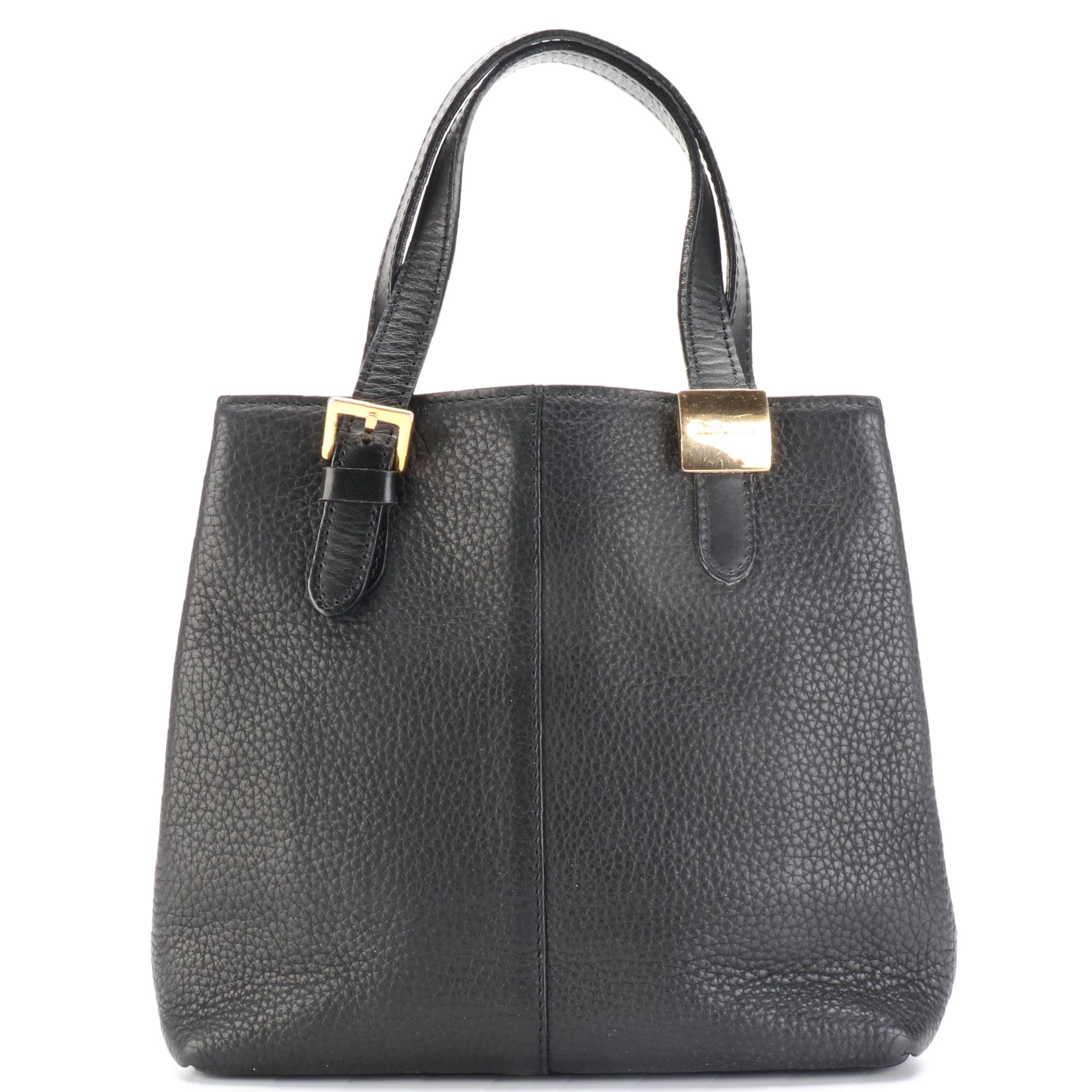 Burberry Black Grained Leather Handbag