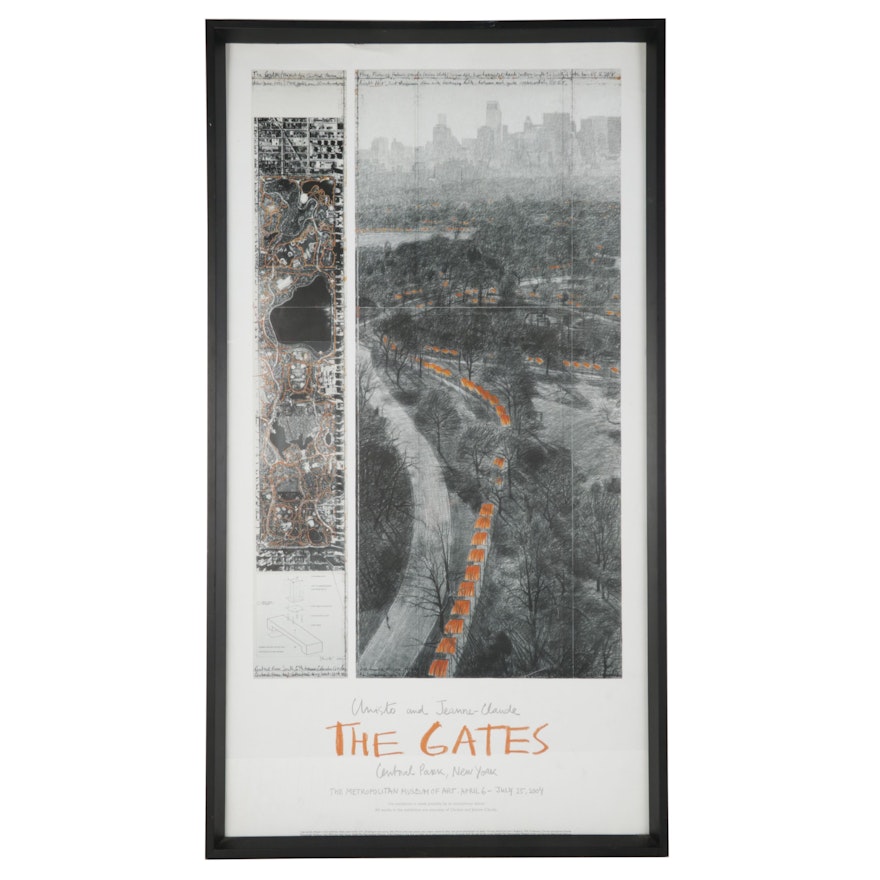 Offset Lithograph Exhibition Poster After Christo and Jeanne-Claude "The Gates"