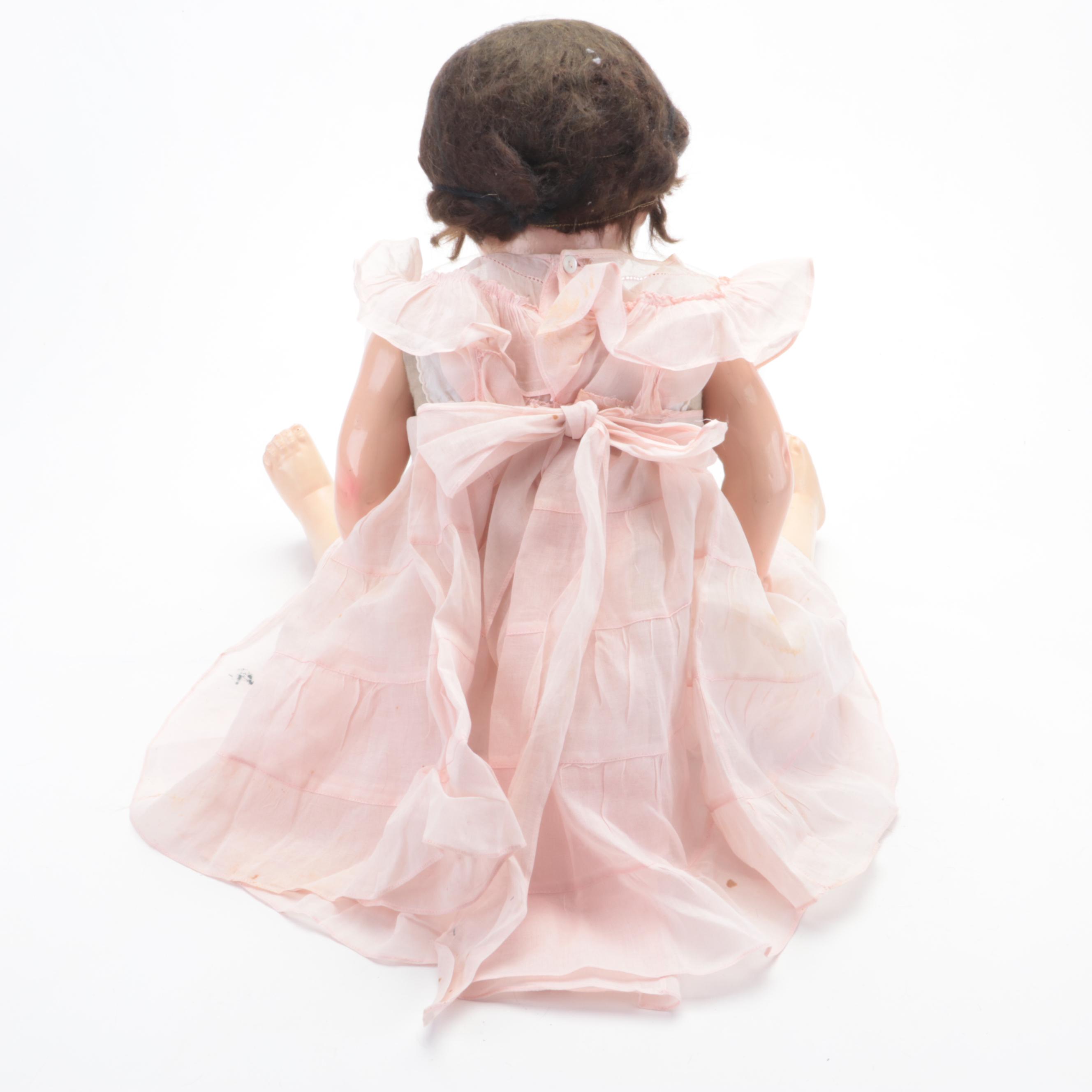 1923 Vintage Doll with Composite and Cloth Body