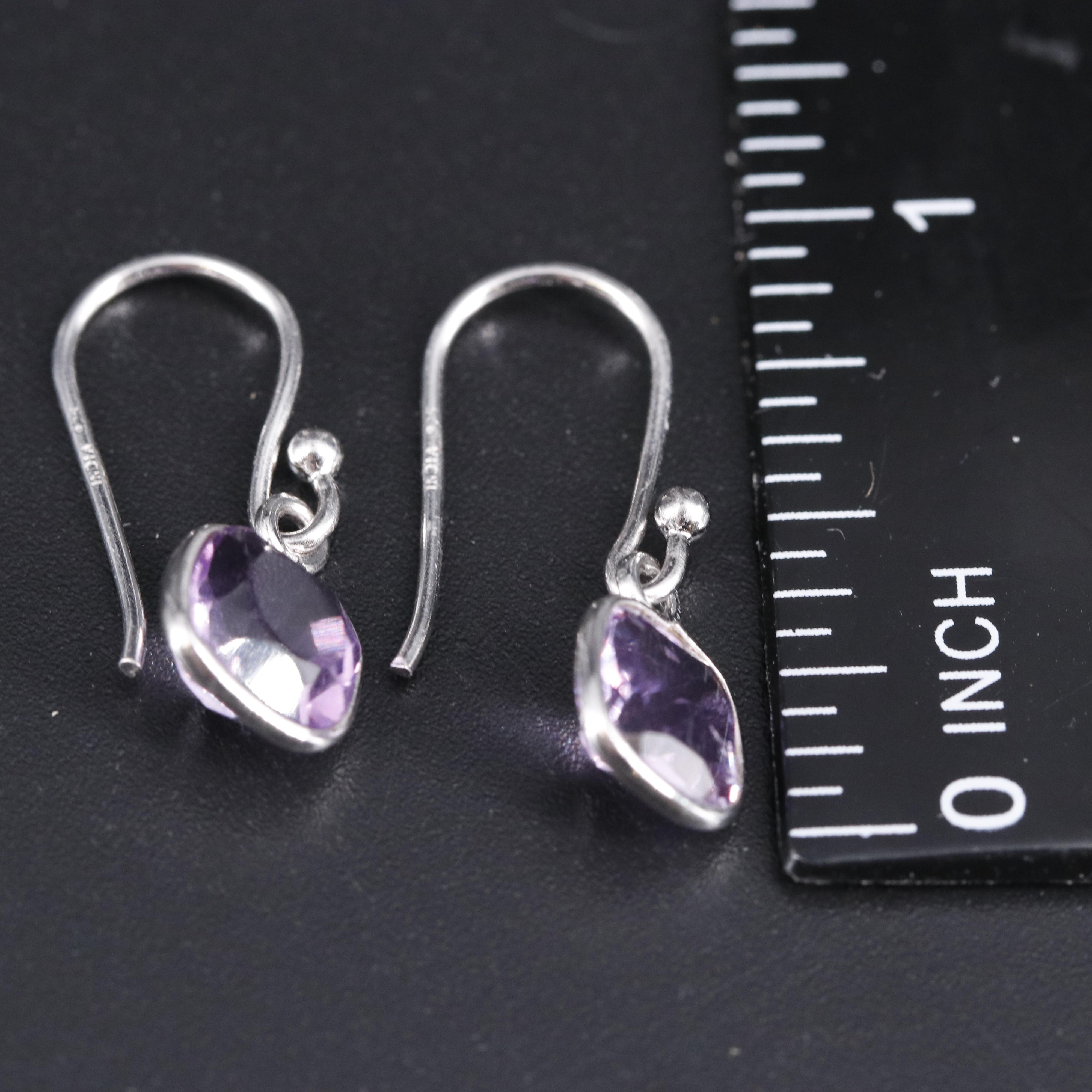 Sterling Silver Amethyst Earrings