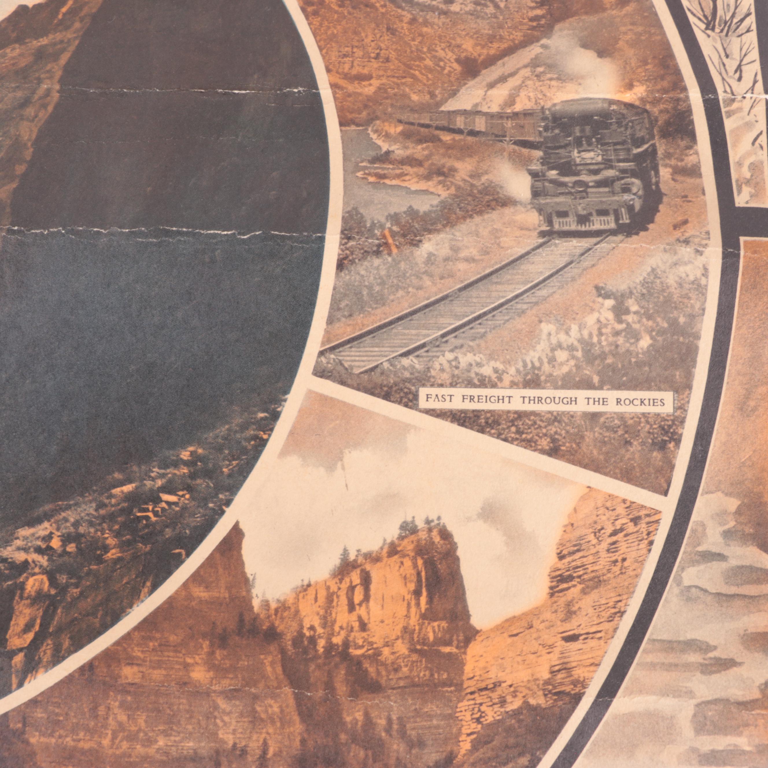 Offset Lithograph Poster for Denver & Rio Grande Royal Gorge Route