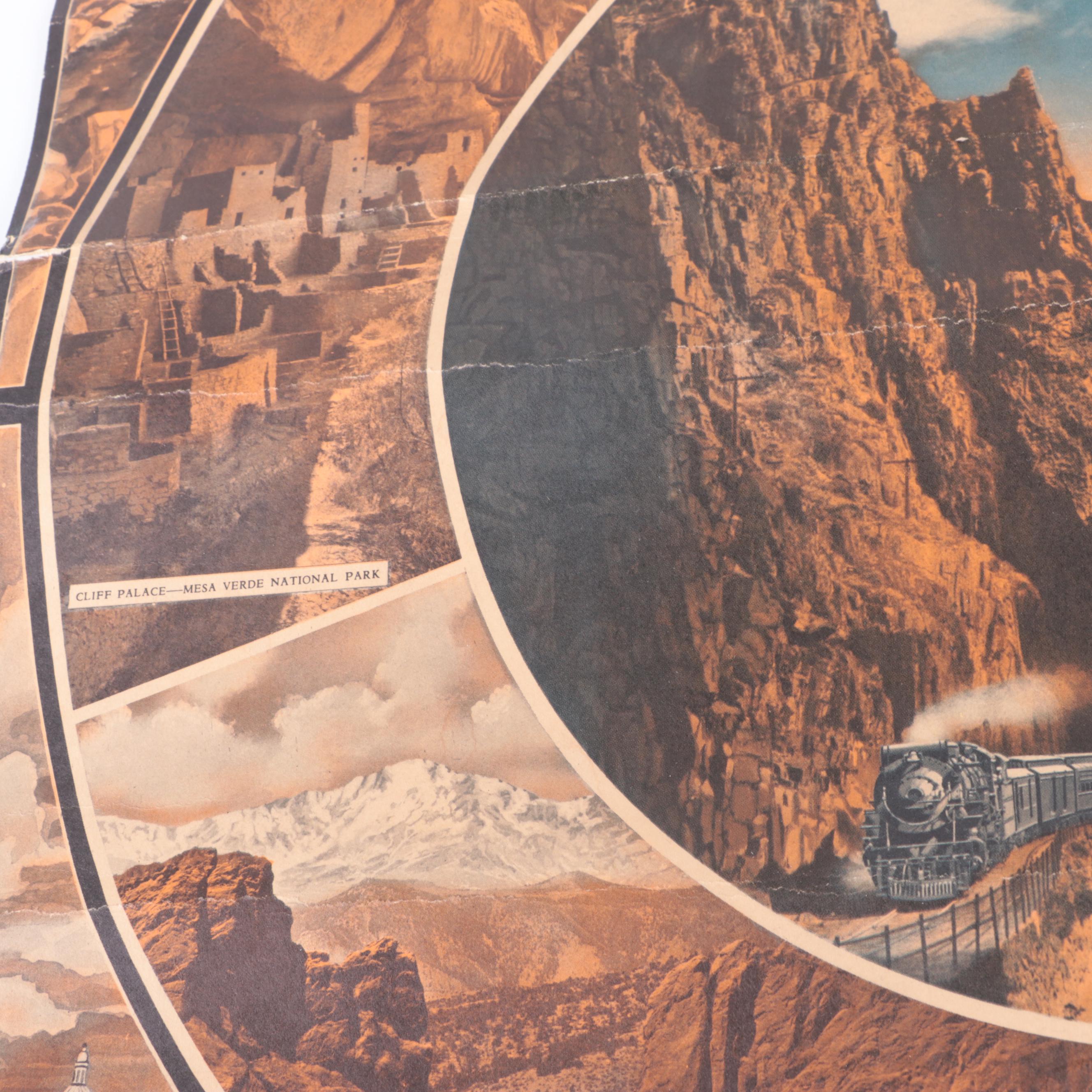 Offset Lithograph Poster for Denver & Rio Grande Royal Gorge Route