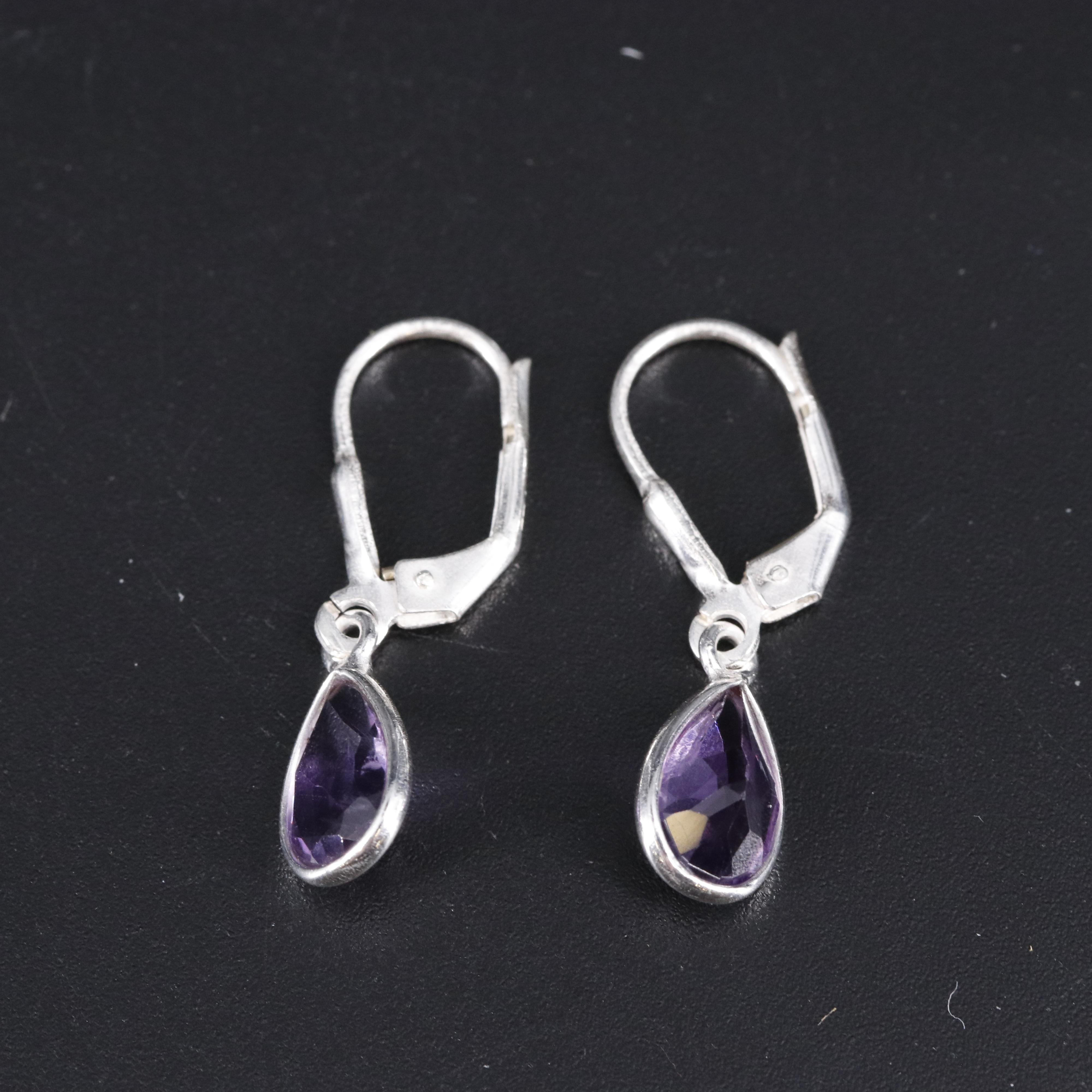 Sterling Amethyst Earrings