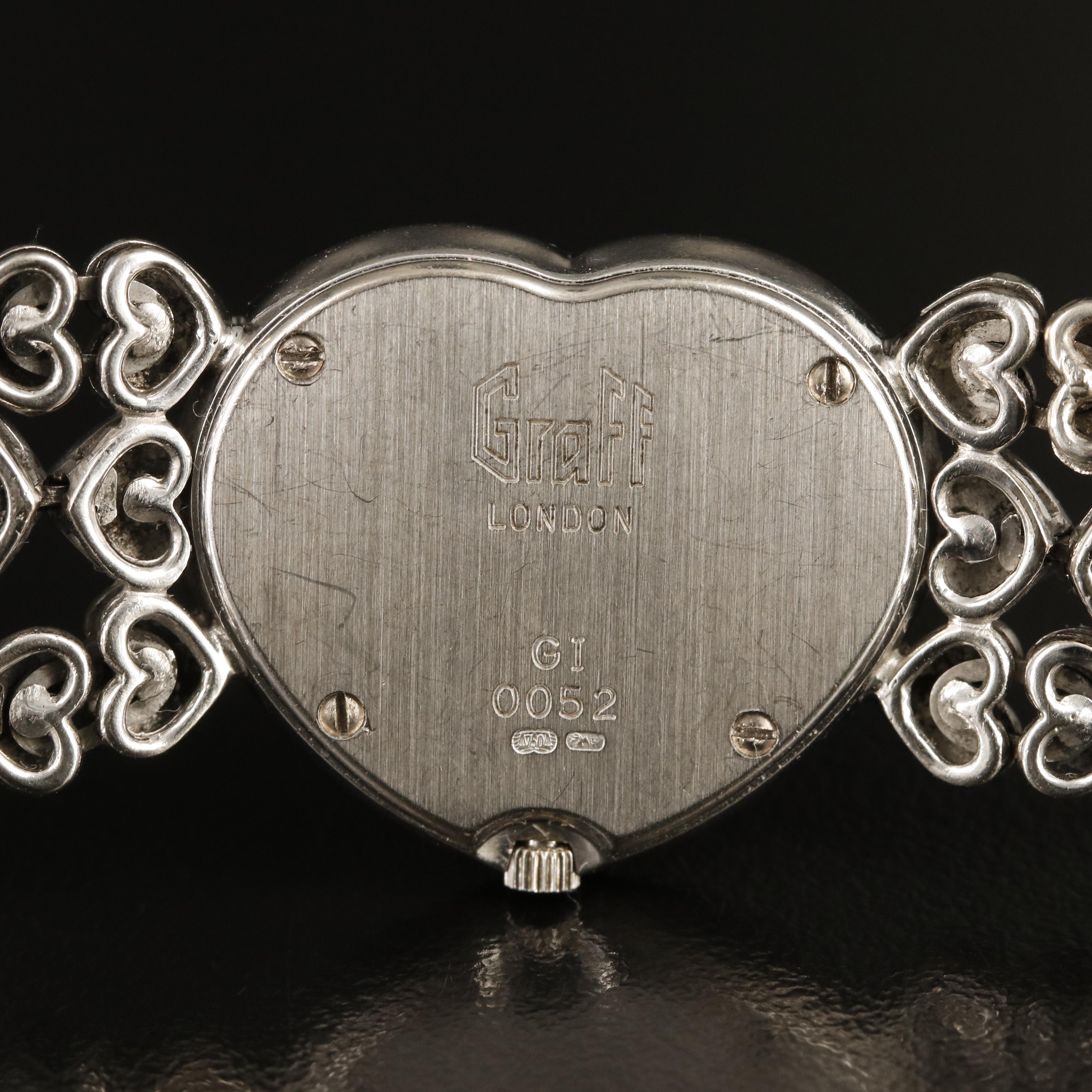 Graff of London, 18K Heart Shaped 1.47 CTW Diamond Watch