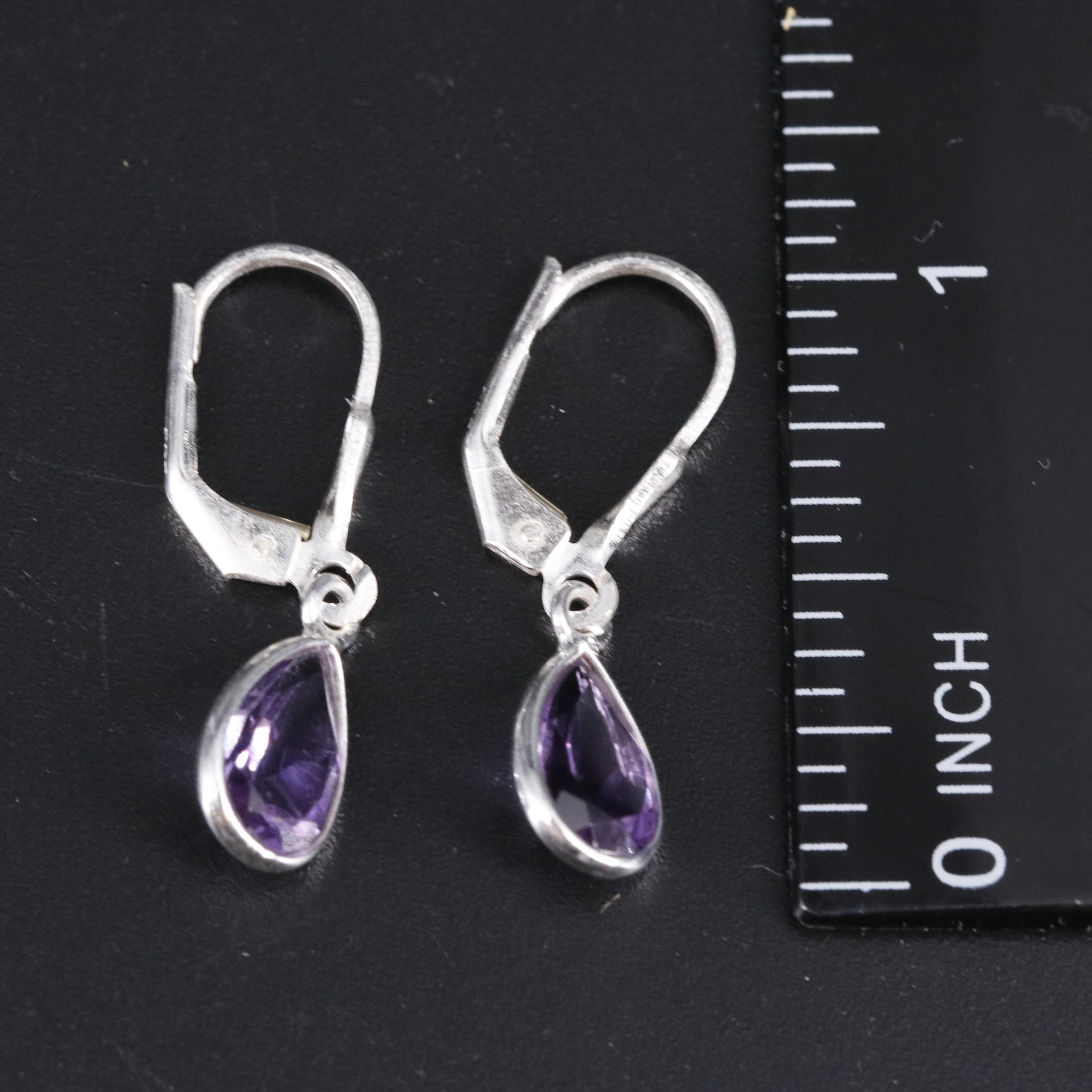 Sterling Amethyst Earrings