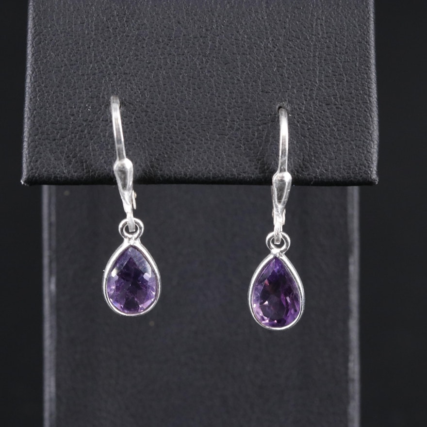 Sterling Amethyst Earrings