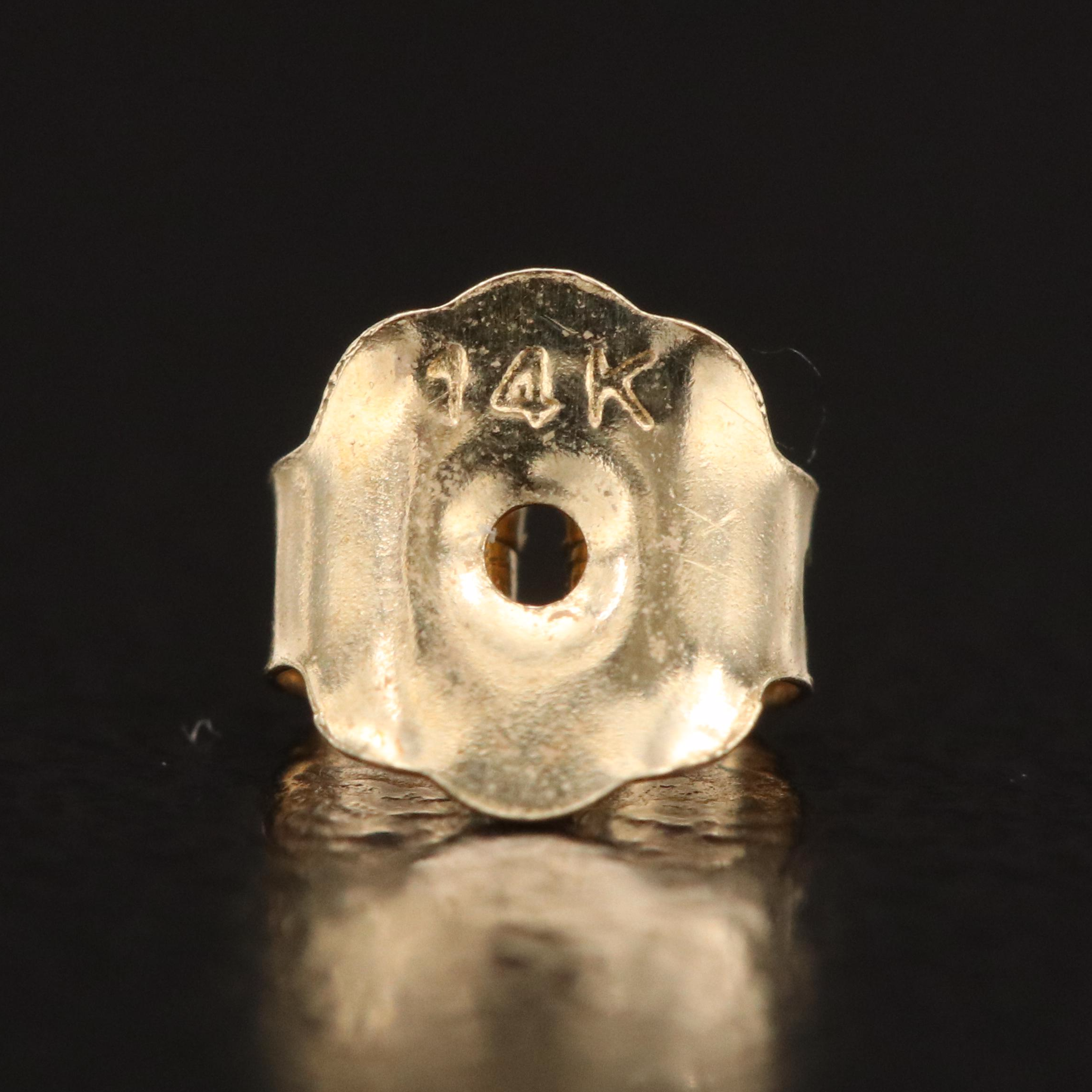 14K Garnet and Diamond Earrings