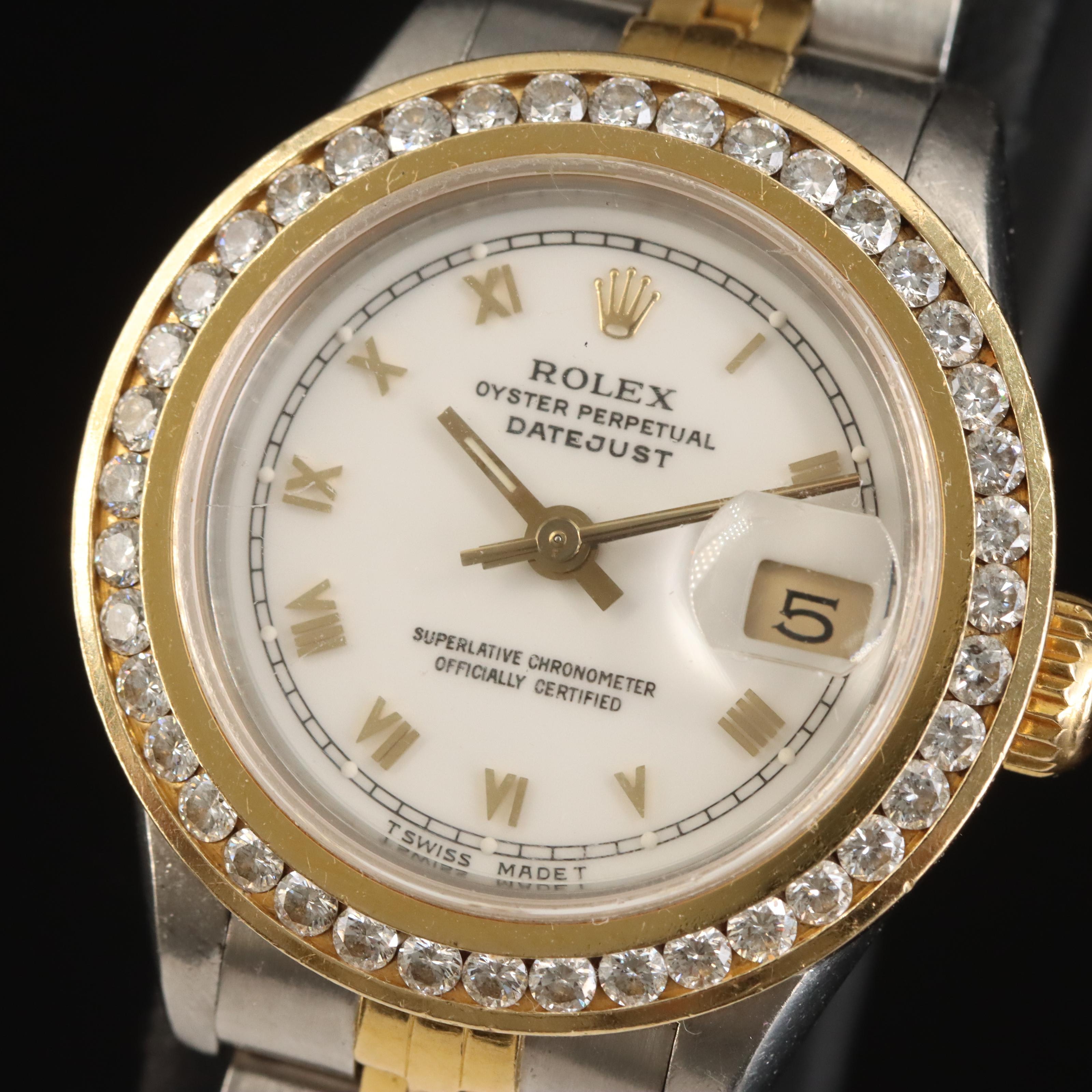 1987 Rolex Oyster Perpetual Diamond Datejust Watch