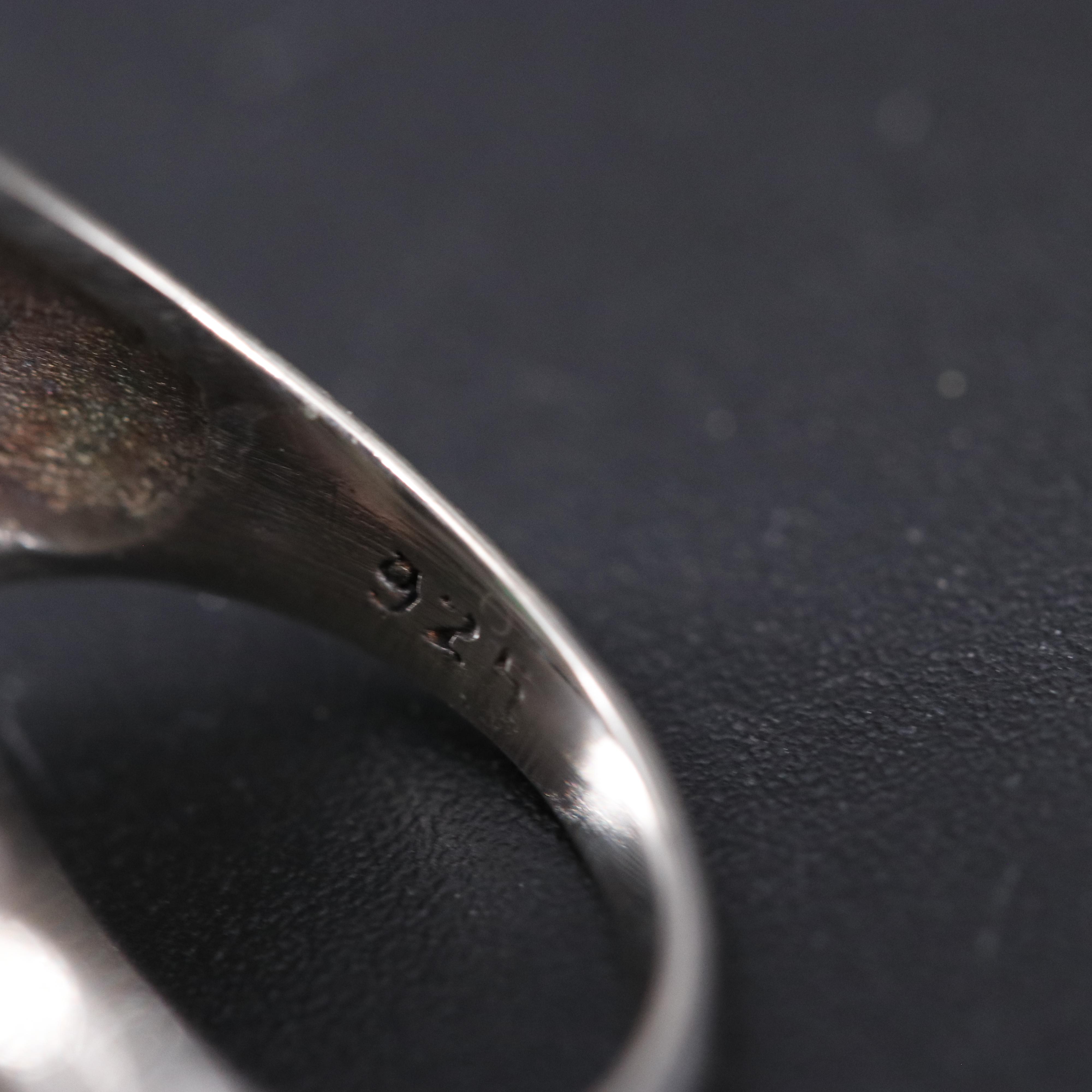 Sterling Silver Emerald Ring