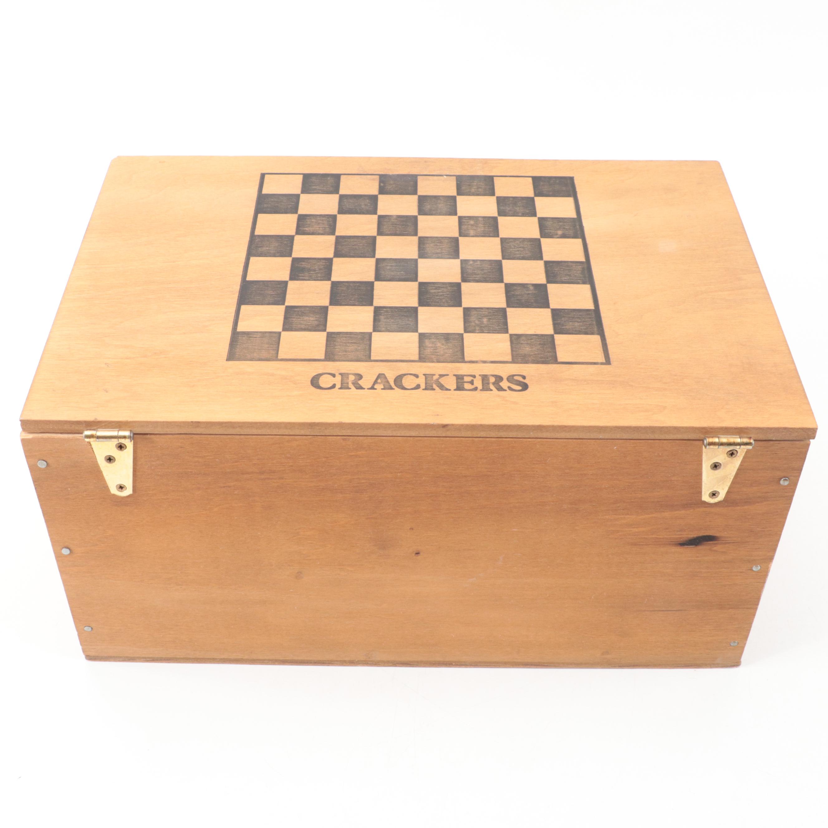 Nabisco Biscuit Company Anniversary Assortment Checkerboard Wooden Crate