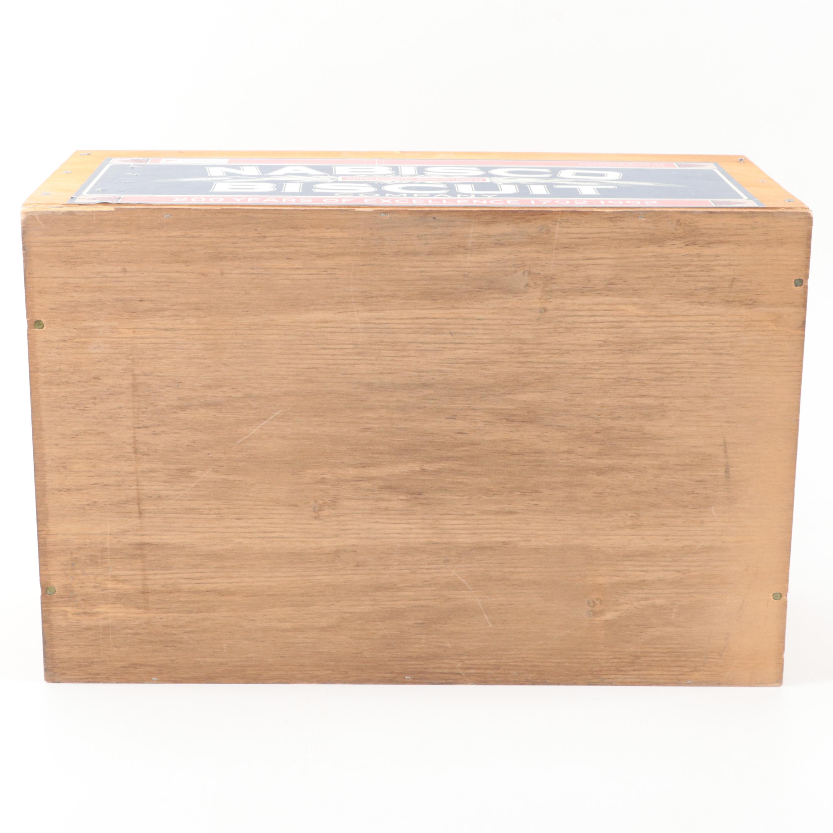 Nabisco Biscuit Company Anniversary Assortment Checkerboard Wooden Crate