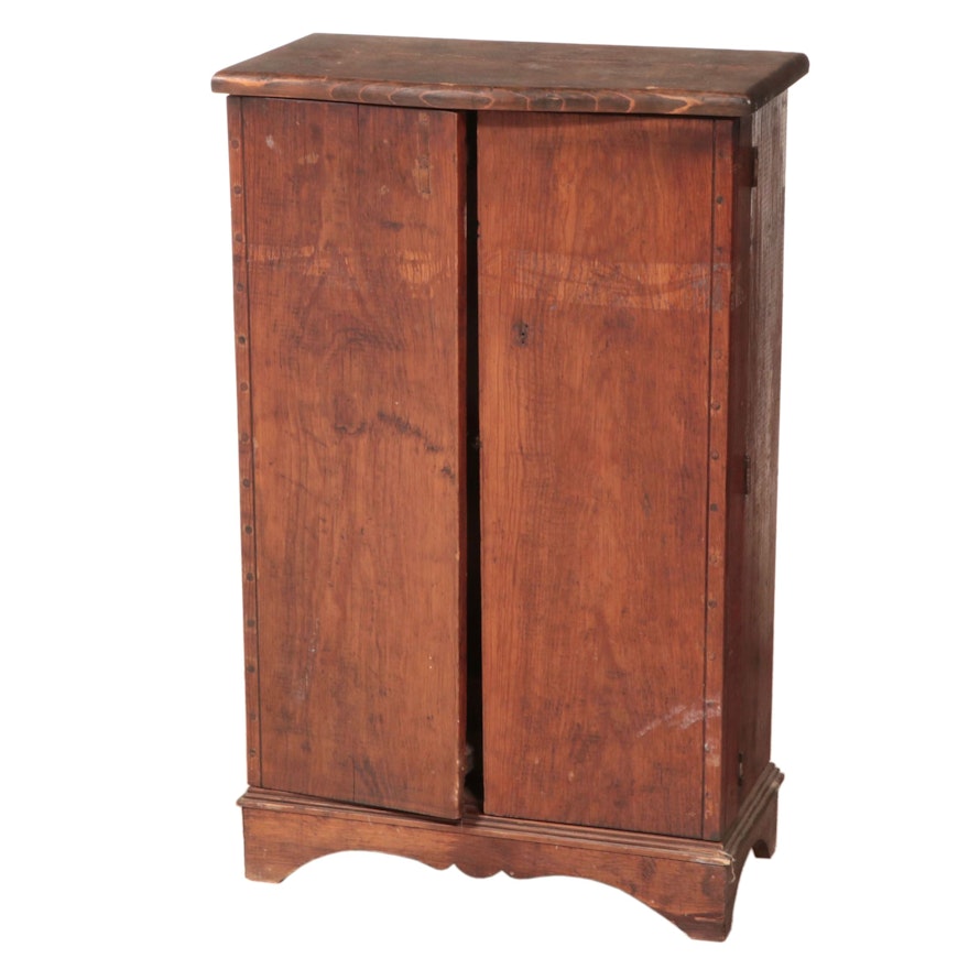 Bespoke Pine Cabinet with Fitted Interior, Mid-20th Century