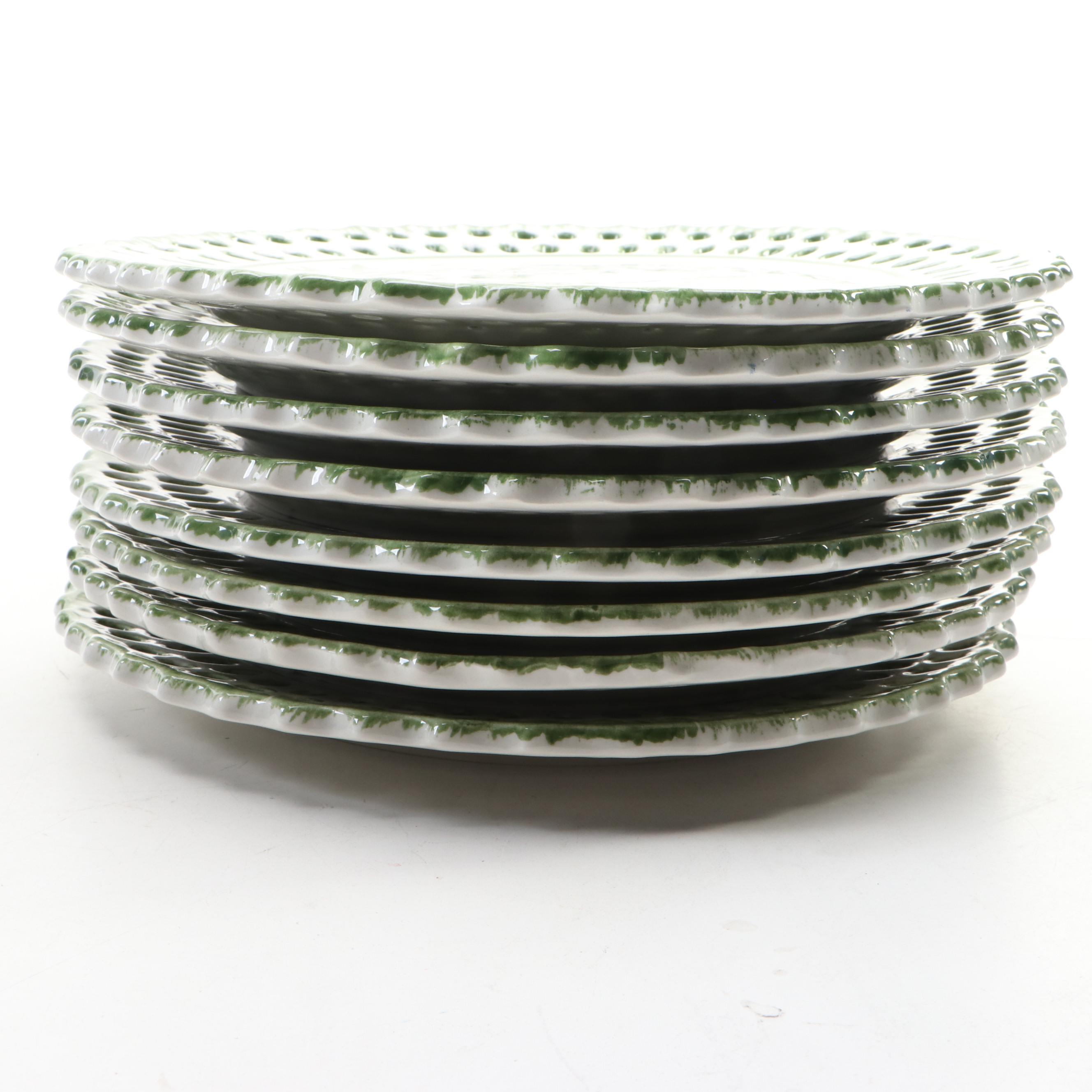 Tory Burch "Oiseau" Hand-Painted Earthenware Salad Plates