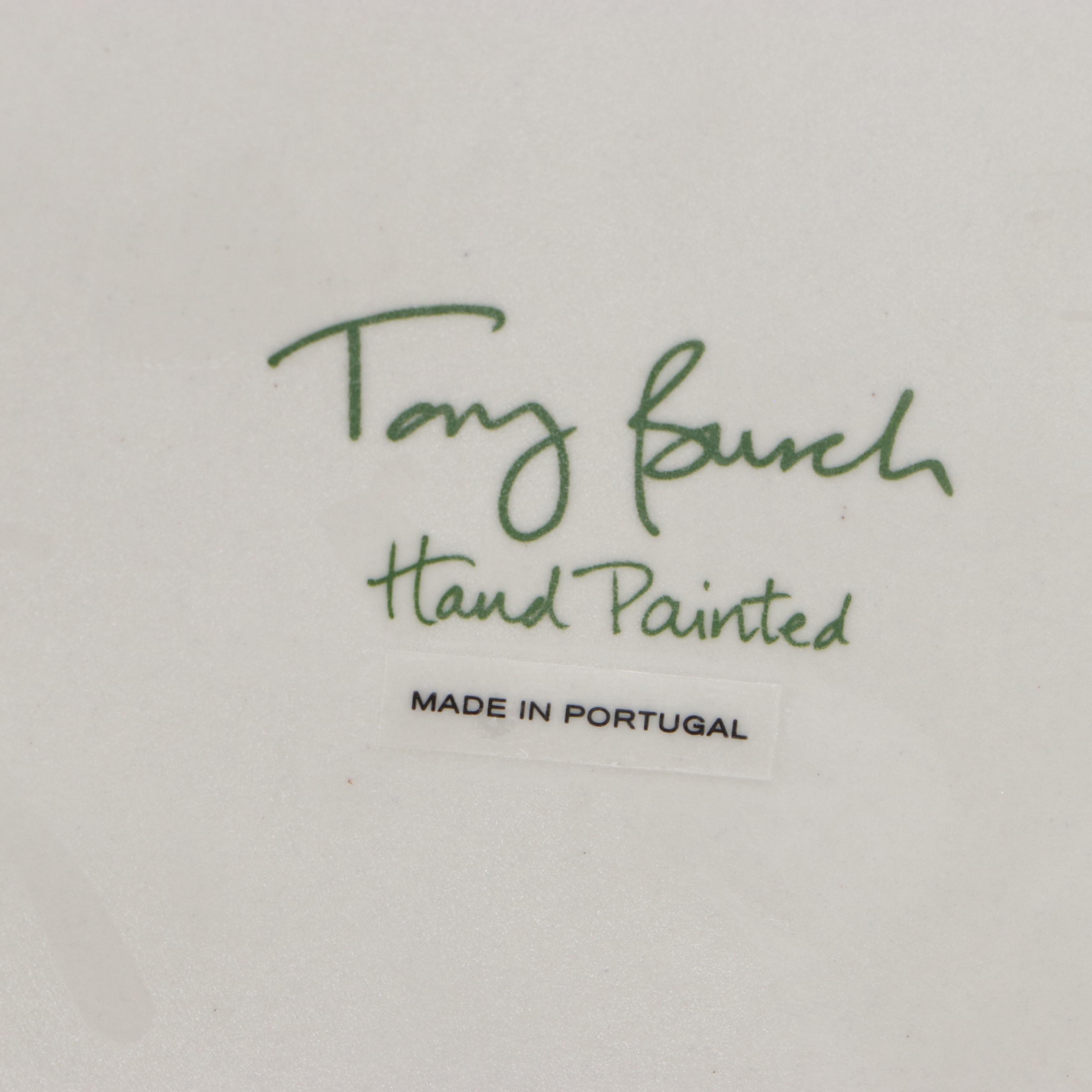 Tory Burch "Oiseau" Hand-Painted Earthenware Salad Plates