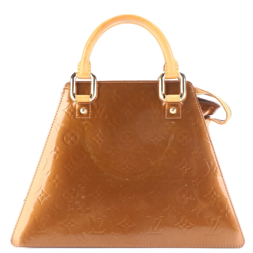 Louis Vuitton Forsyth GM Handbag in Bronze Monogram Vernis/Vachetta Leather