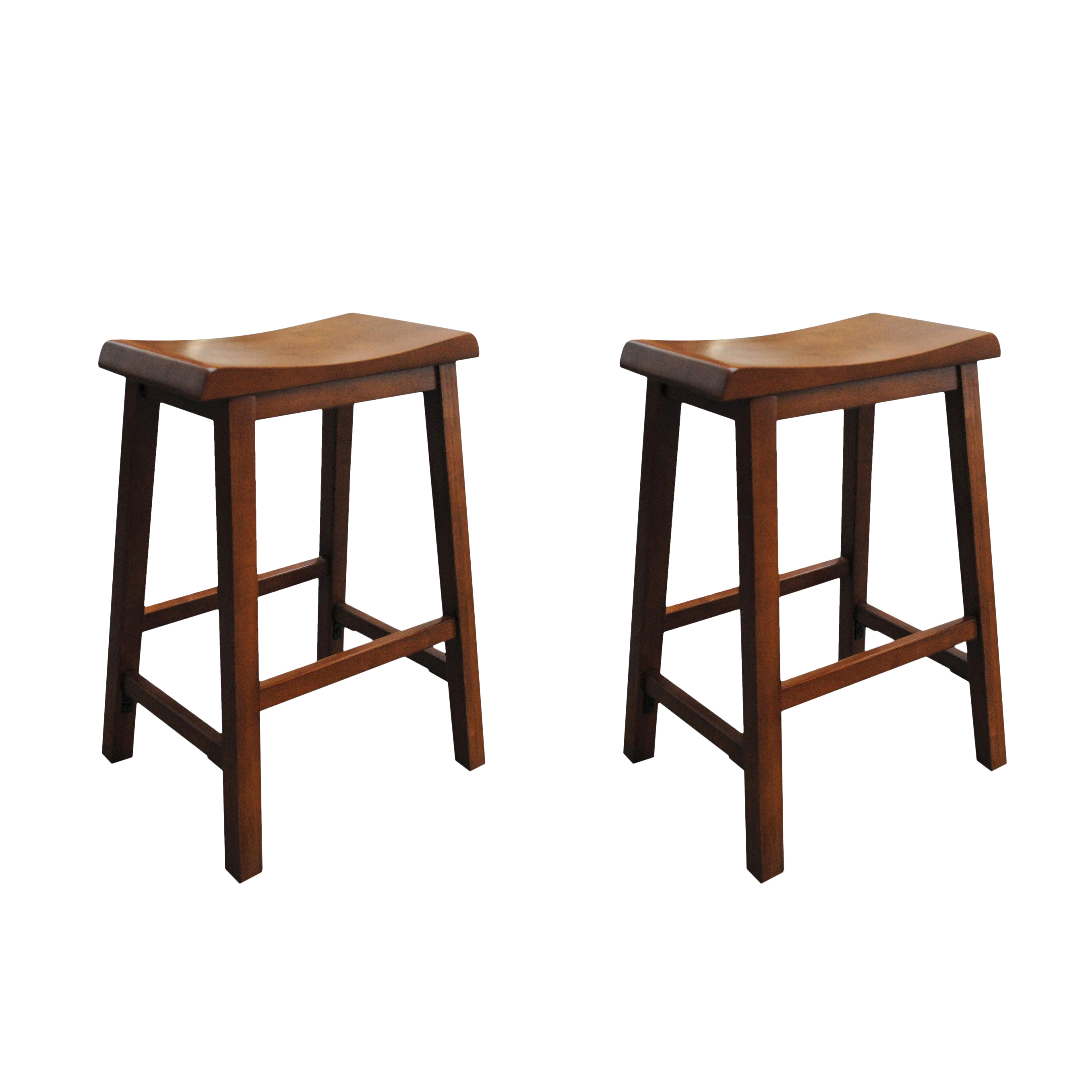 Two Threshold Trenton Counter Height Barstools in Walnut | EBTH