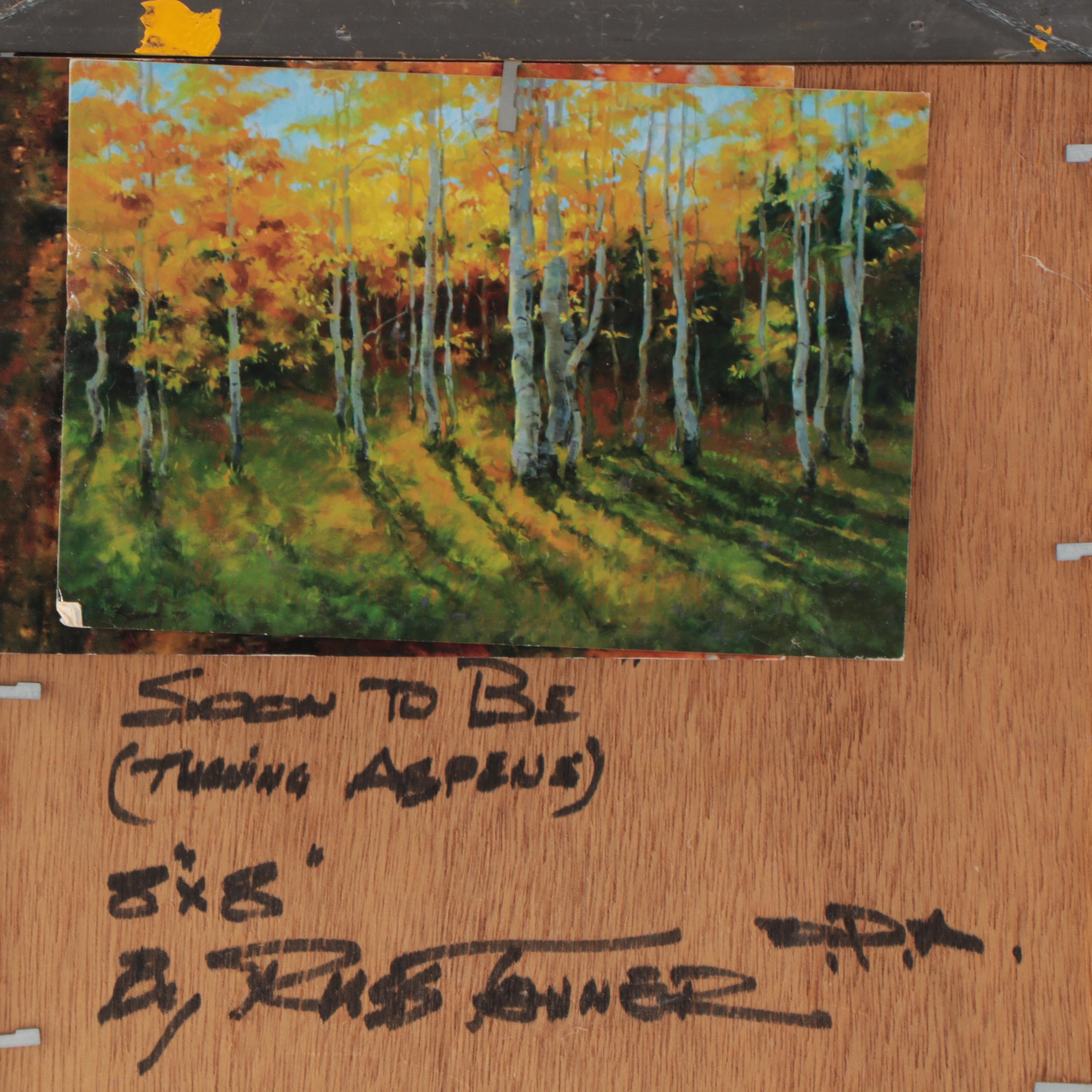 Russ Tanner Landscape Oil Painting "Soon to Be (Turning Aspens)"