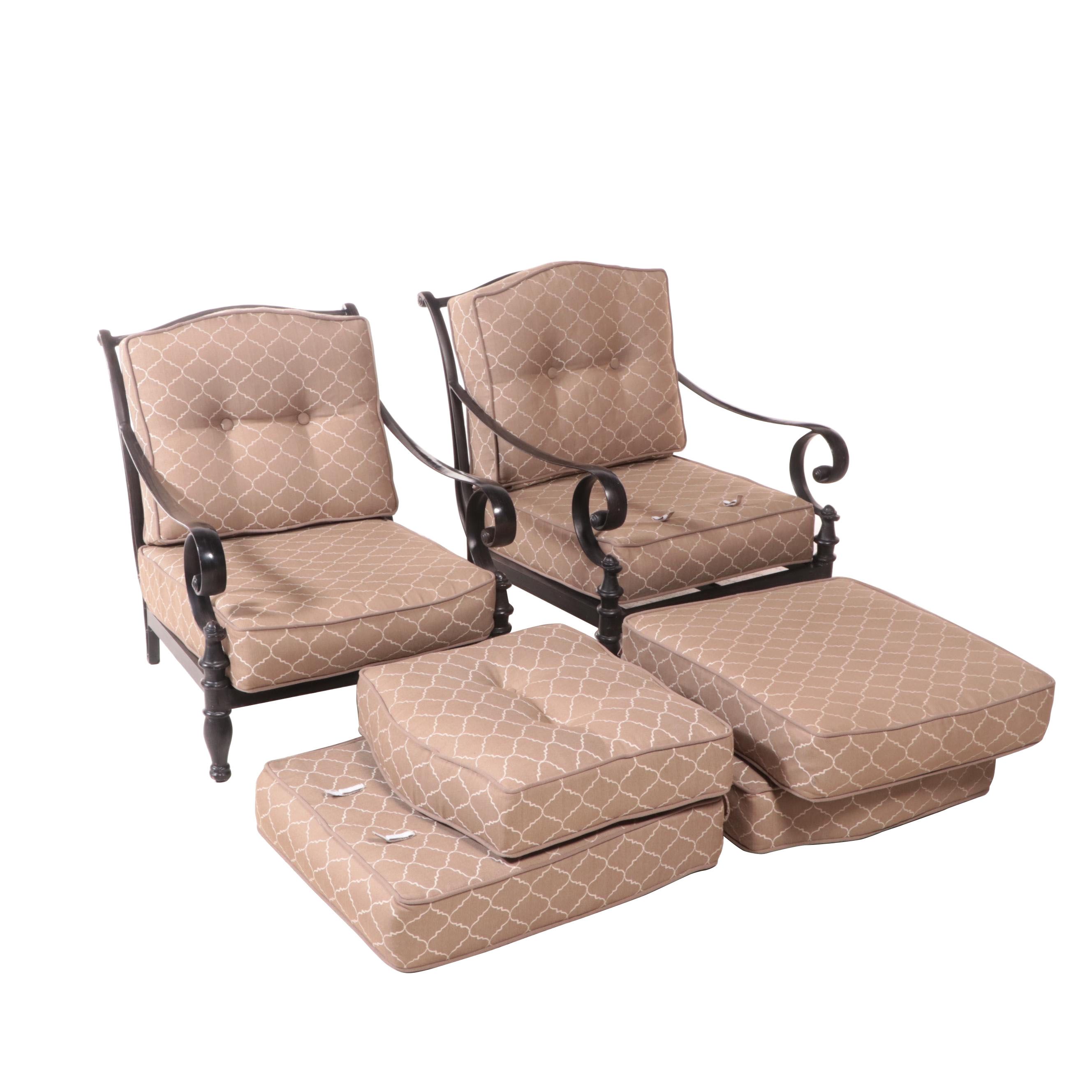 Frontgate Patio Lounge Chairs in Bronze Finish