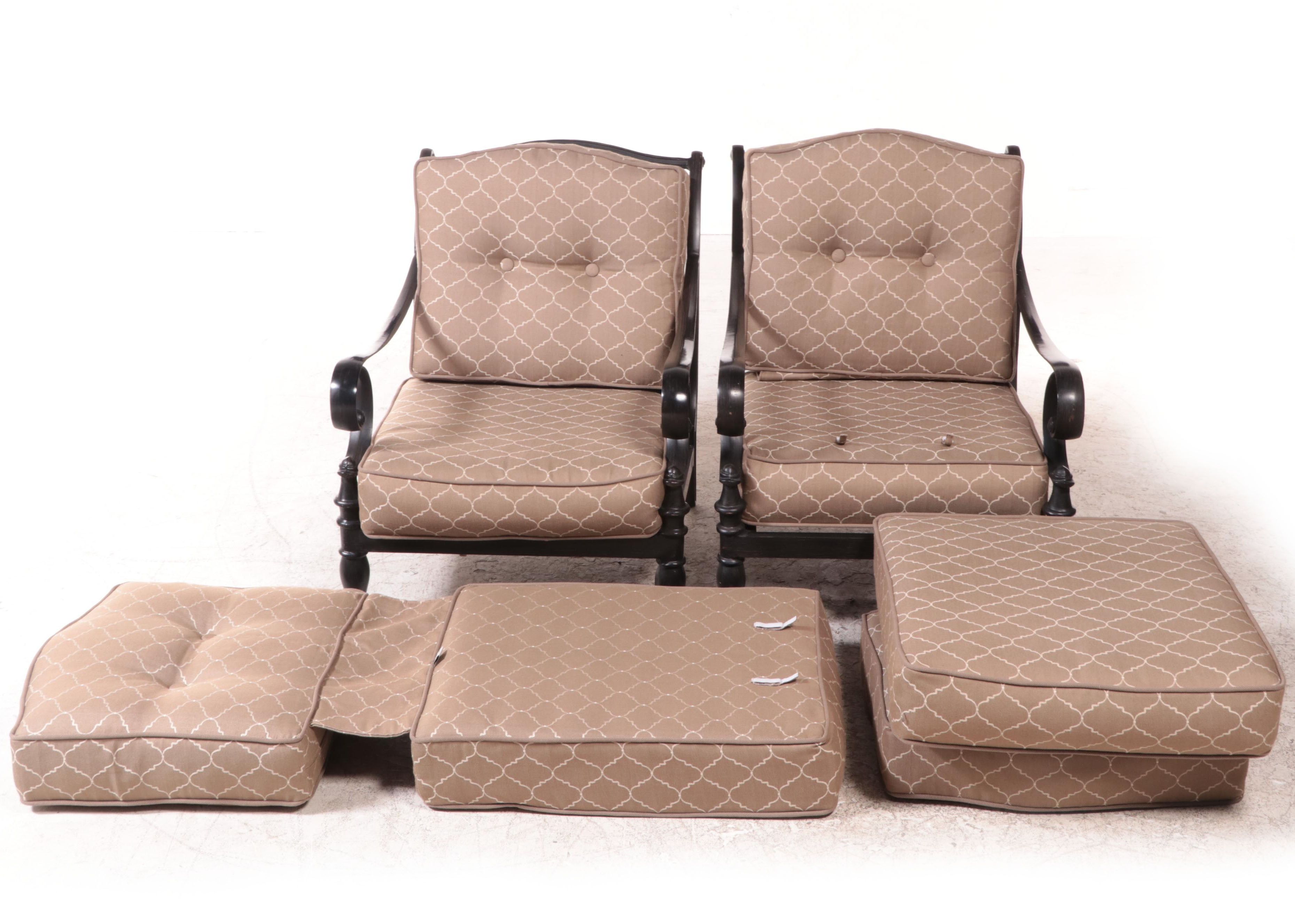 Frontgate Patio Lounge Chairs in Bronze Finish