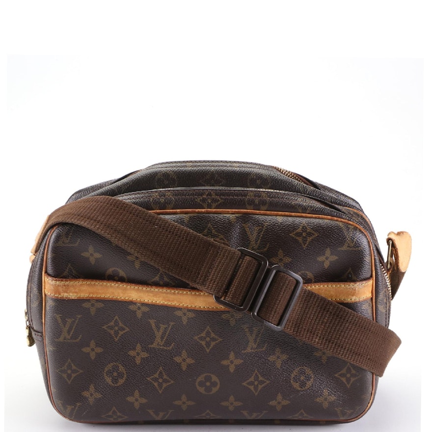 Louis Vuitton Reporter PM Bag in Monogram Canvas and Vachetta Leather