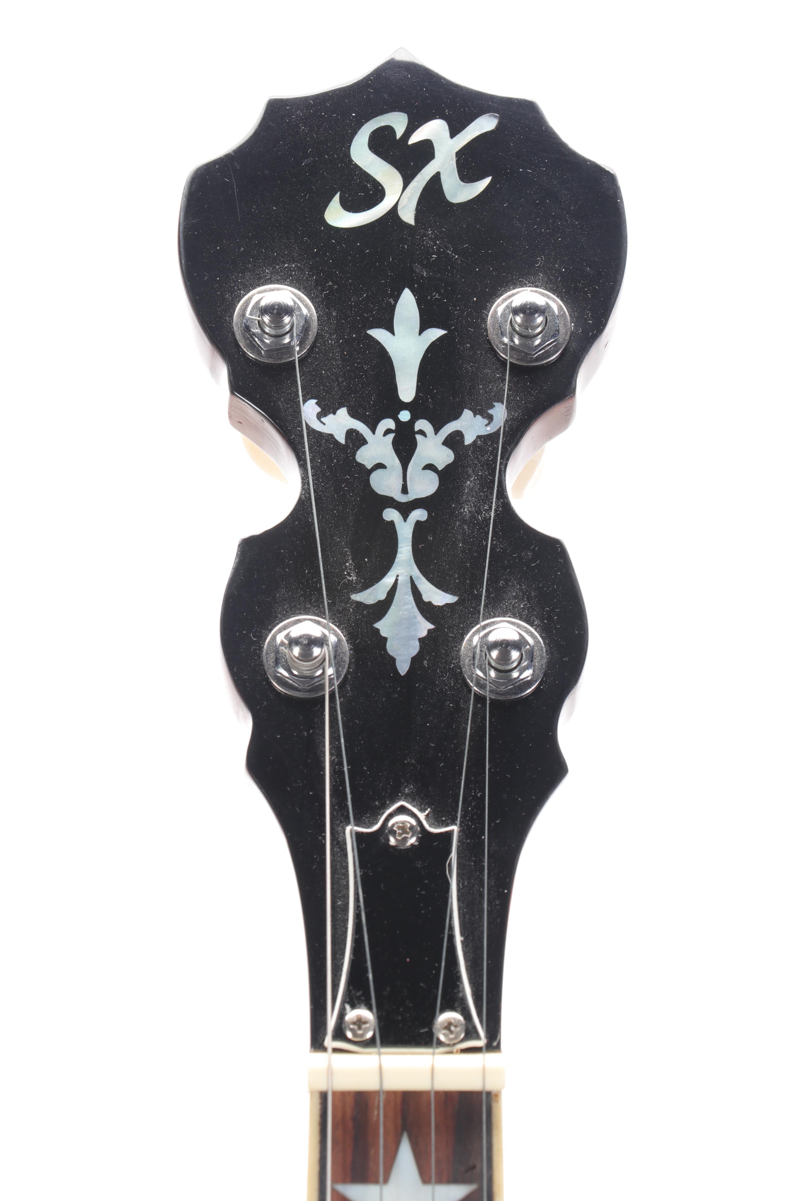 SX Guitars 5-String Closed Back Banjo with Nylon Bag