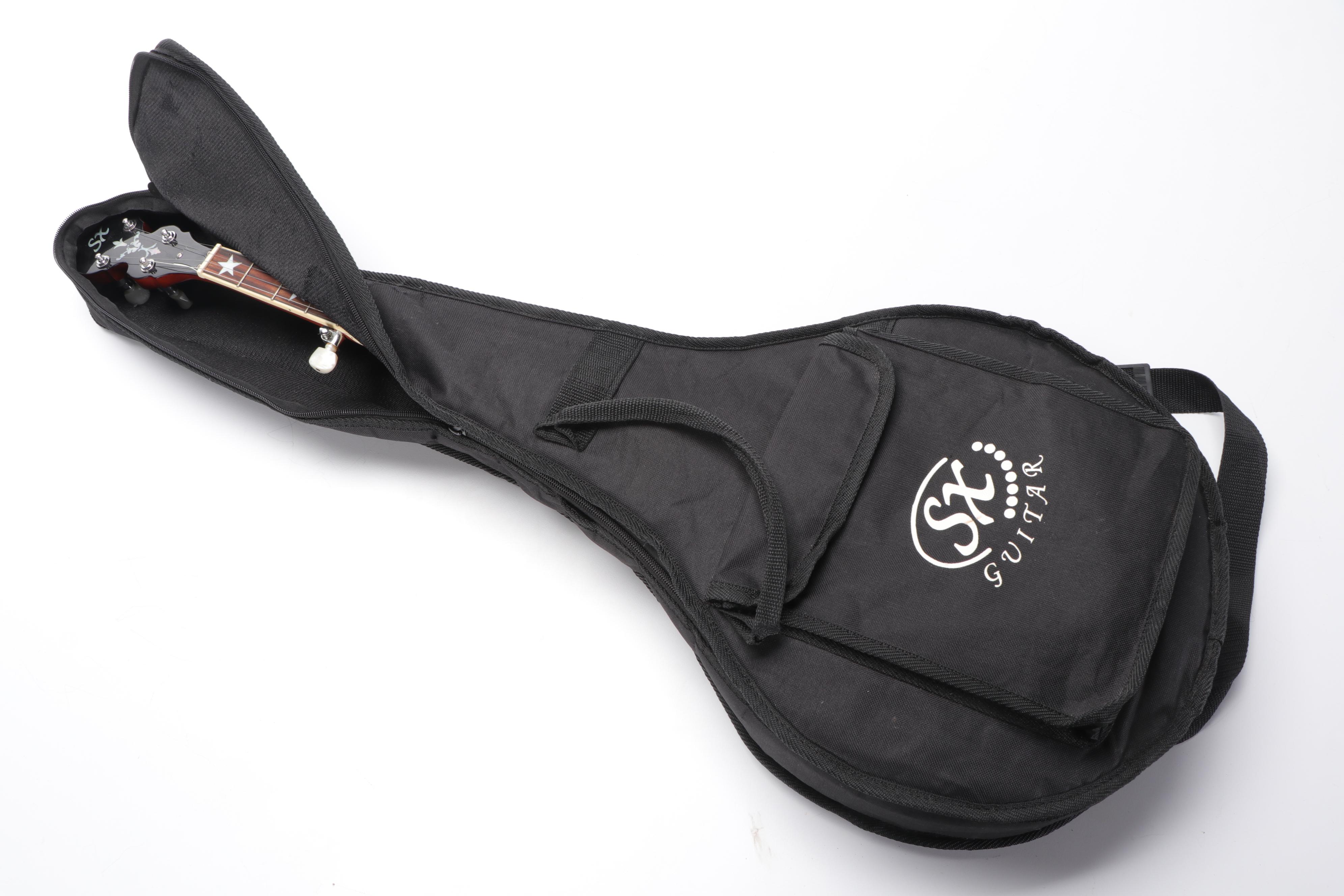 SX Guitars 5-String Closed Back Banjo with Nylon Bag
