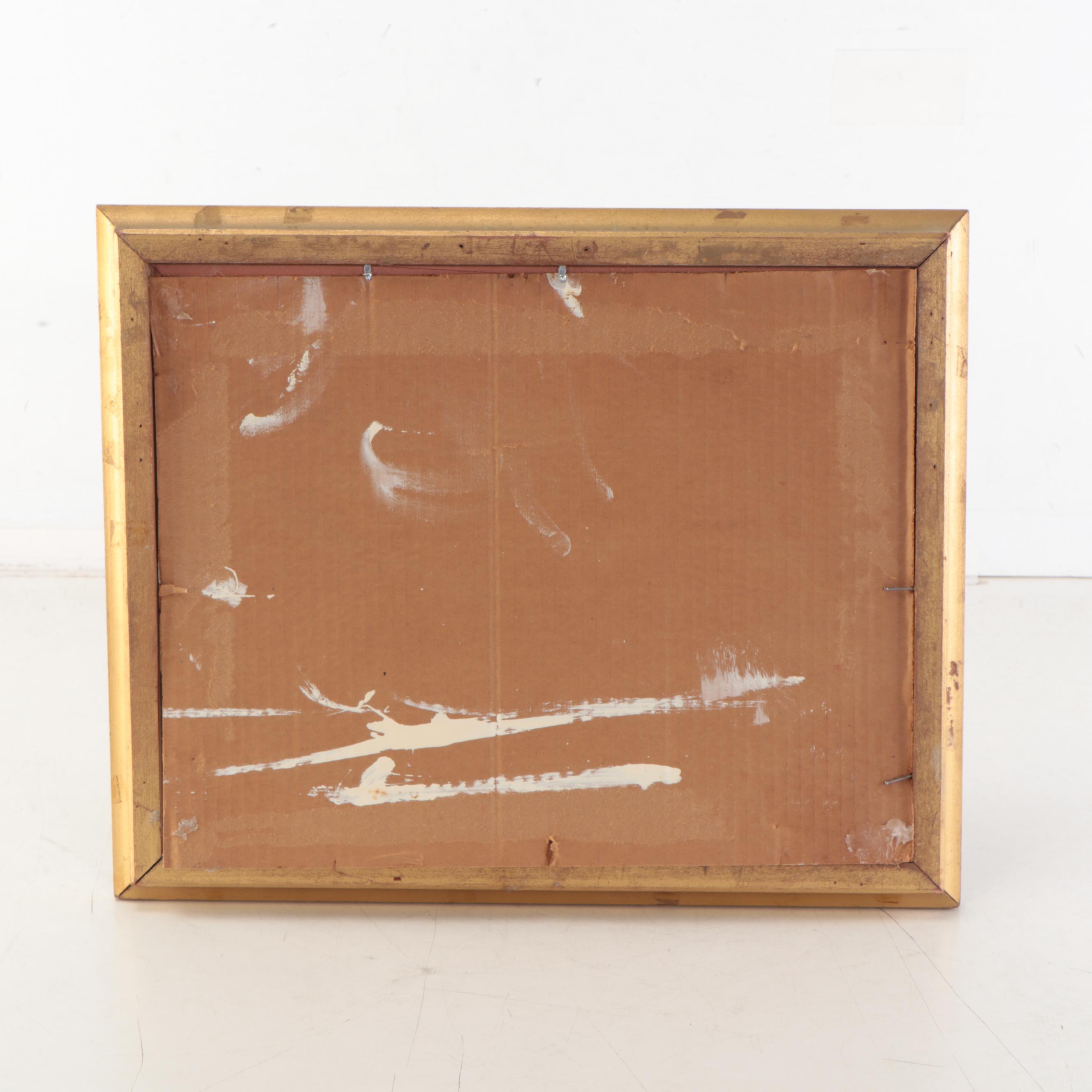 Oil Painting of European Village Scene